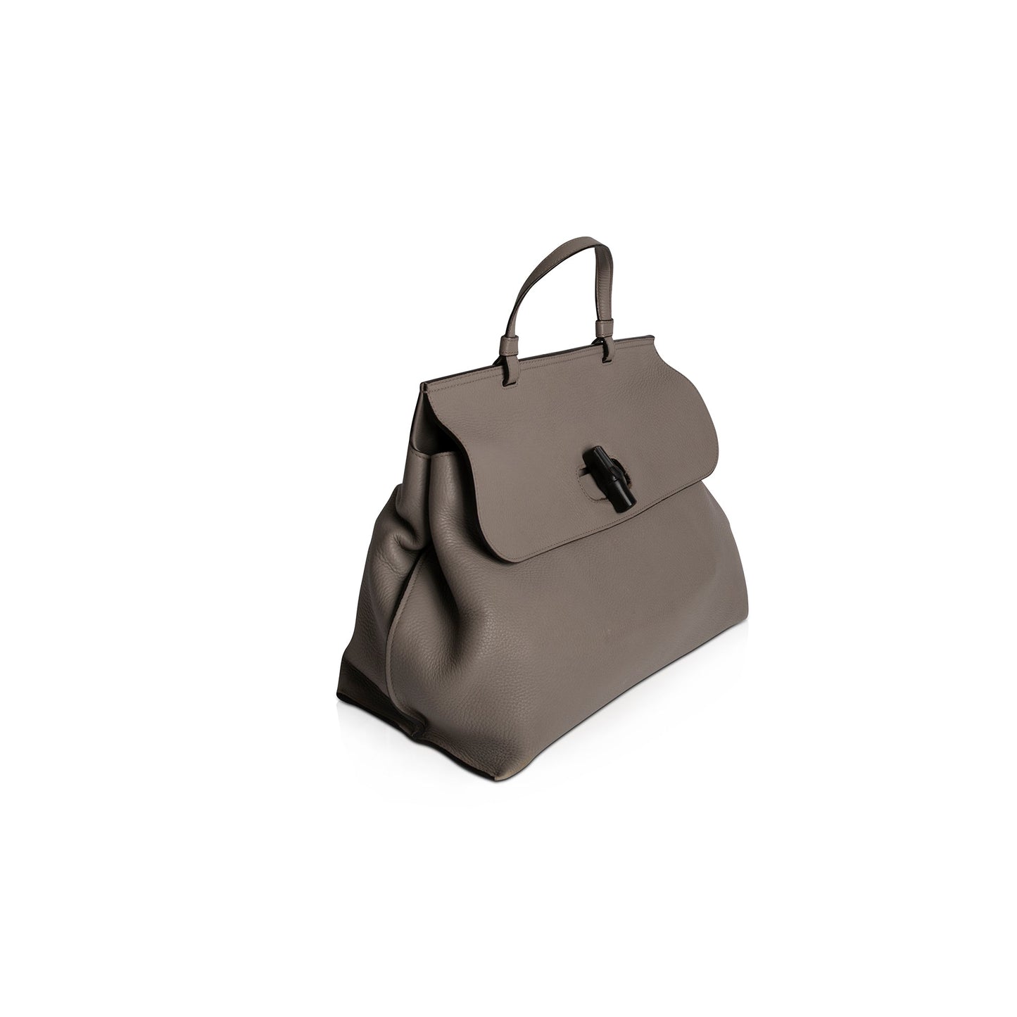 Gucci Large Leather Bamboo Daily Top Handle Bag