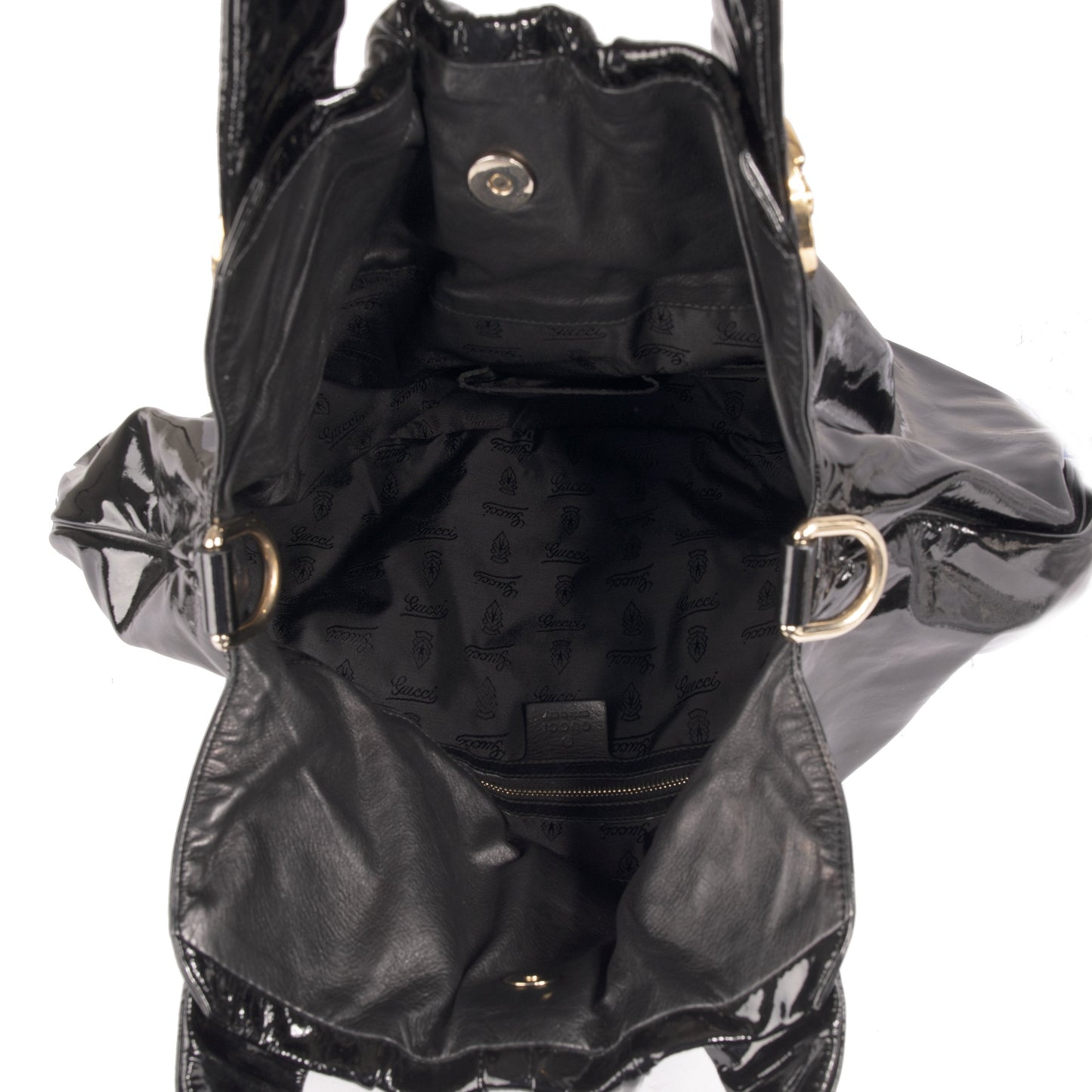 Gucci Large Patent Leather Hysteria Hobo