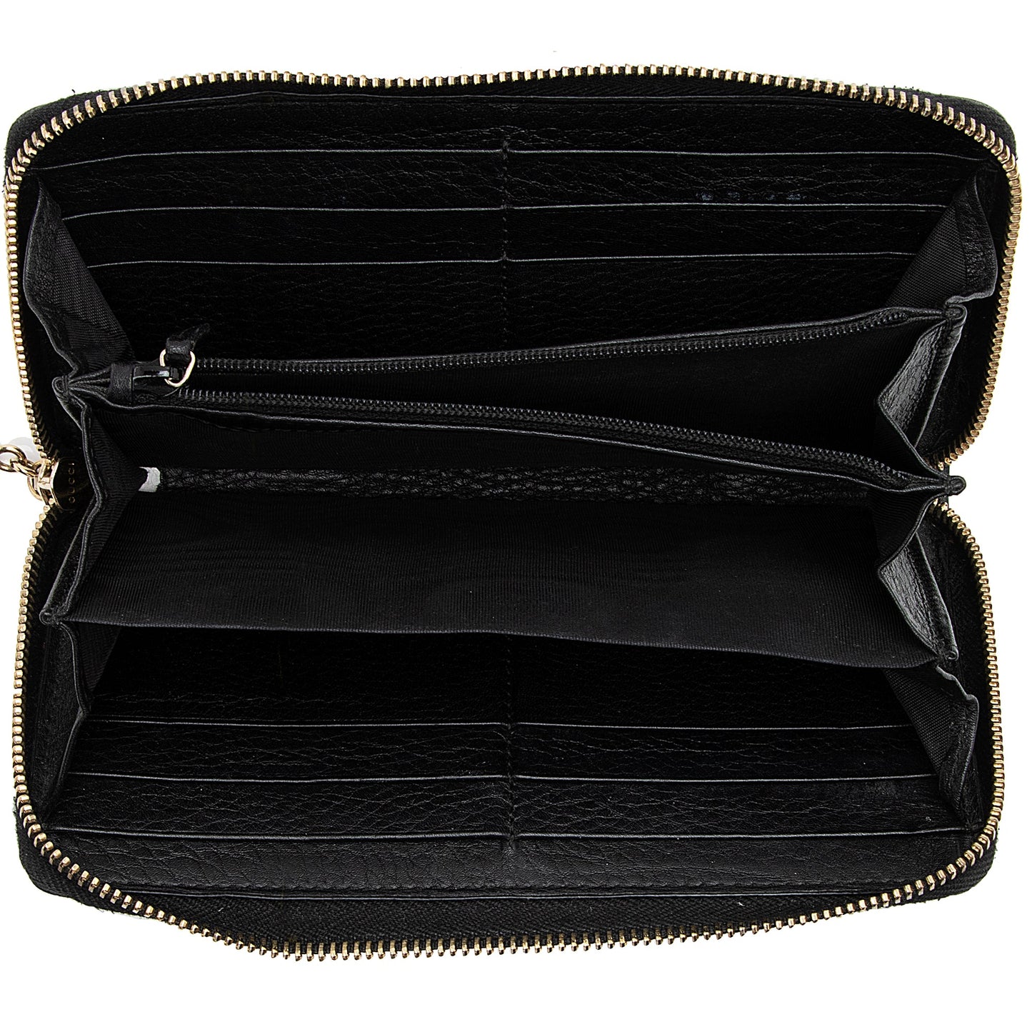 Gucci Leather Bamboo Tassel Zip Around Wallet (SHF-23545)