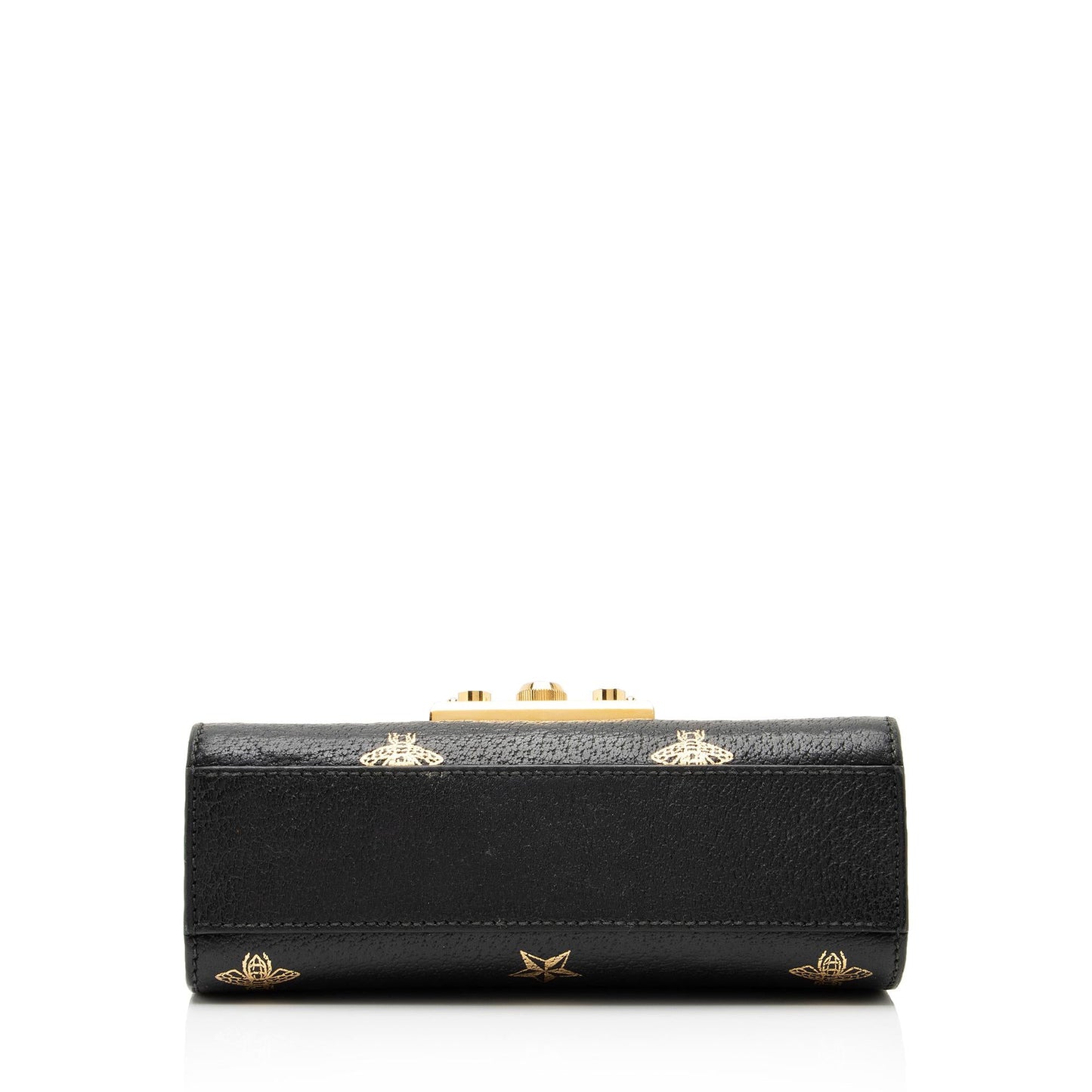 Gucci Leather Bee & Star Padlock Mini Shoulder Bag (SHF-23887)