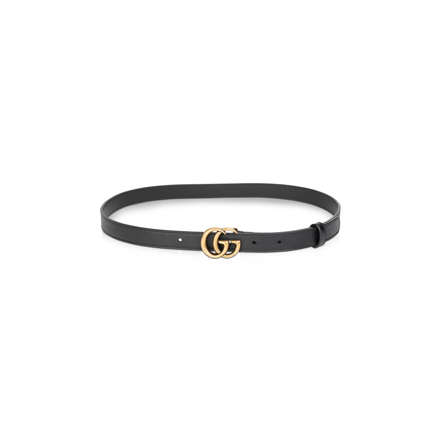 Gucci Leather Belt with Double G Buckle