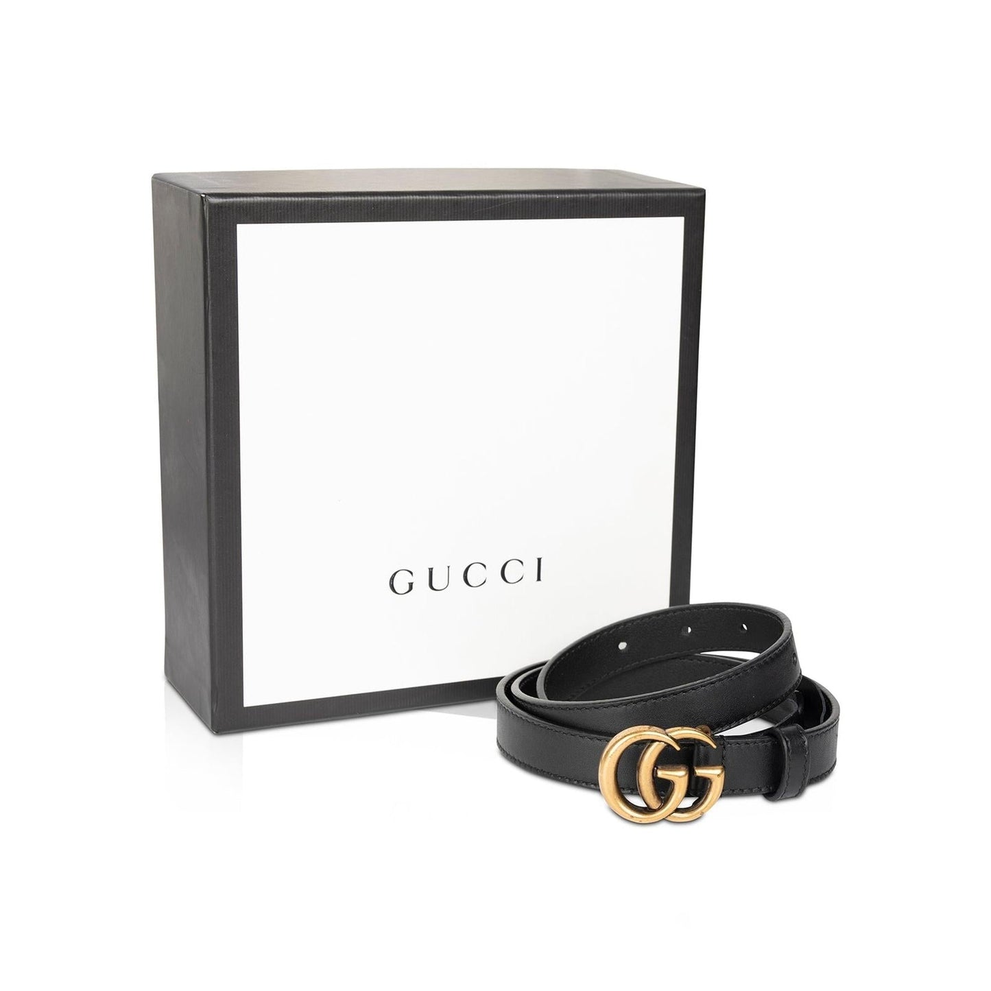 Gucci Leather Belt with Double G Buckle