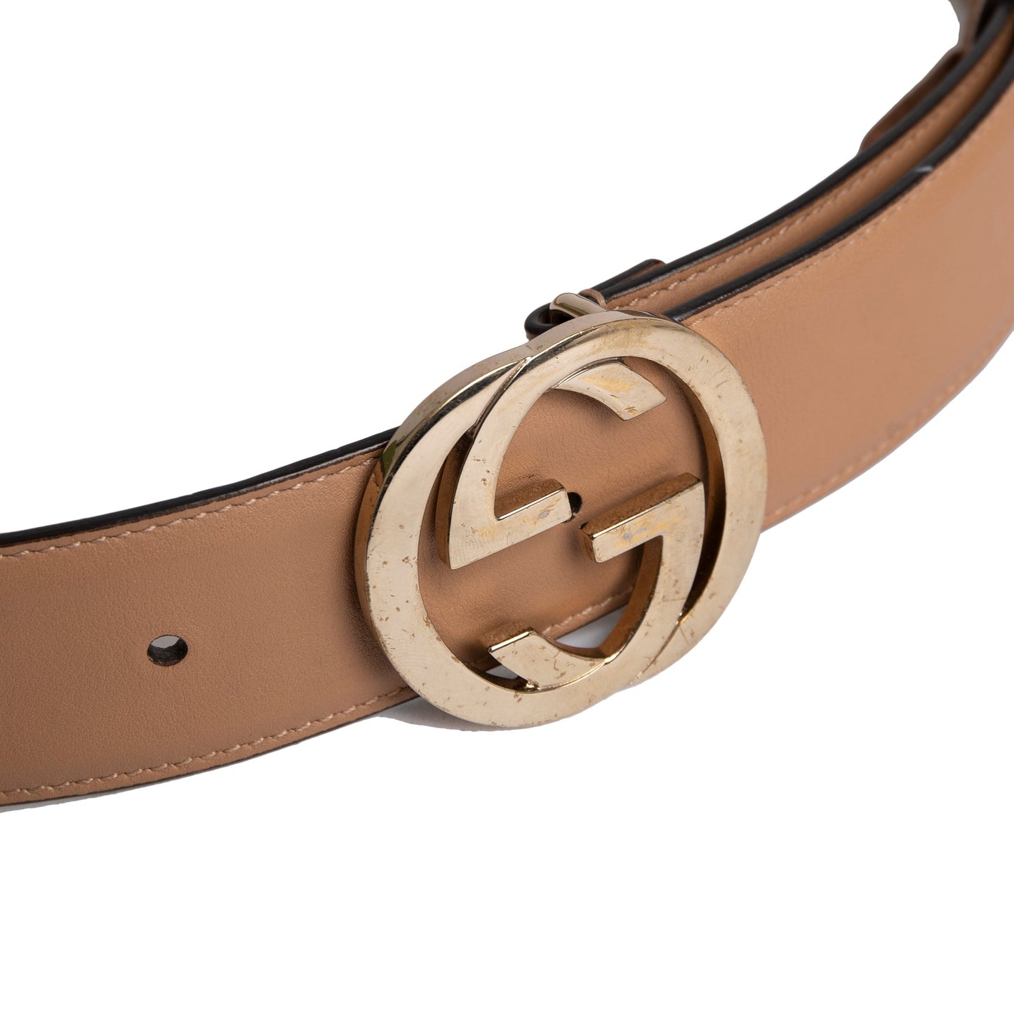 Gucci Leather Belt with Interlocking G Buckle