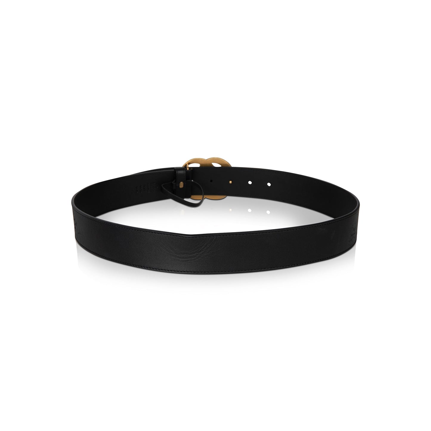 Gucci Leather Belt with Pearl Double G Buckle