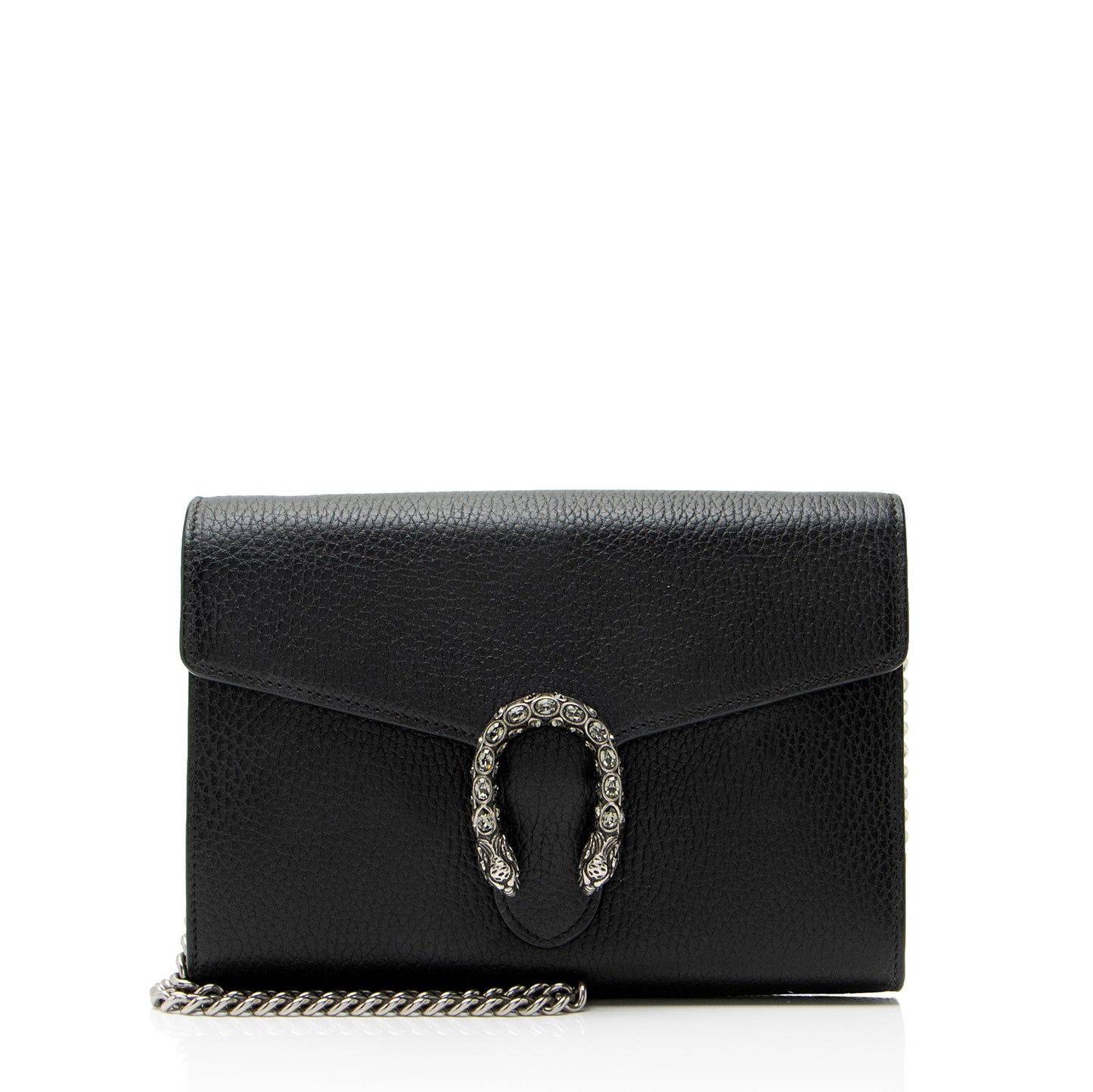 Gucci Leather Crystal Dionysus Chain Wallet