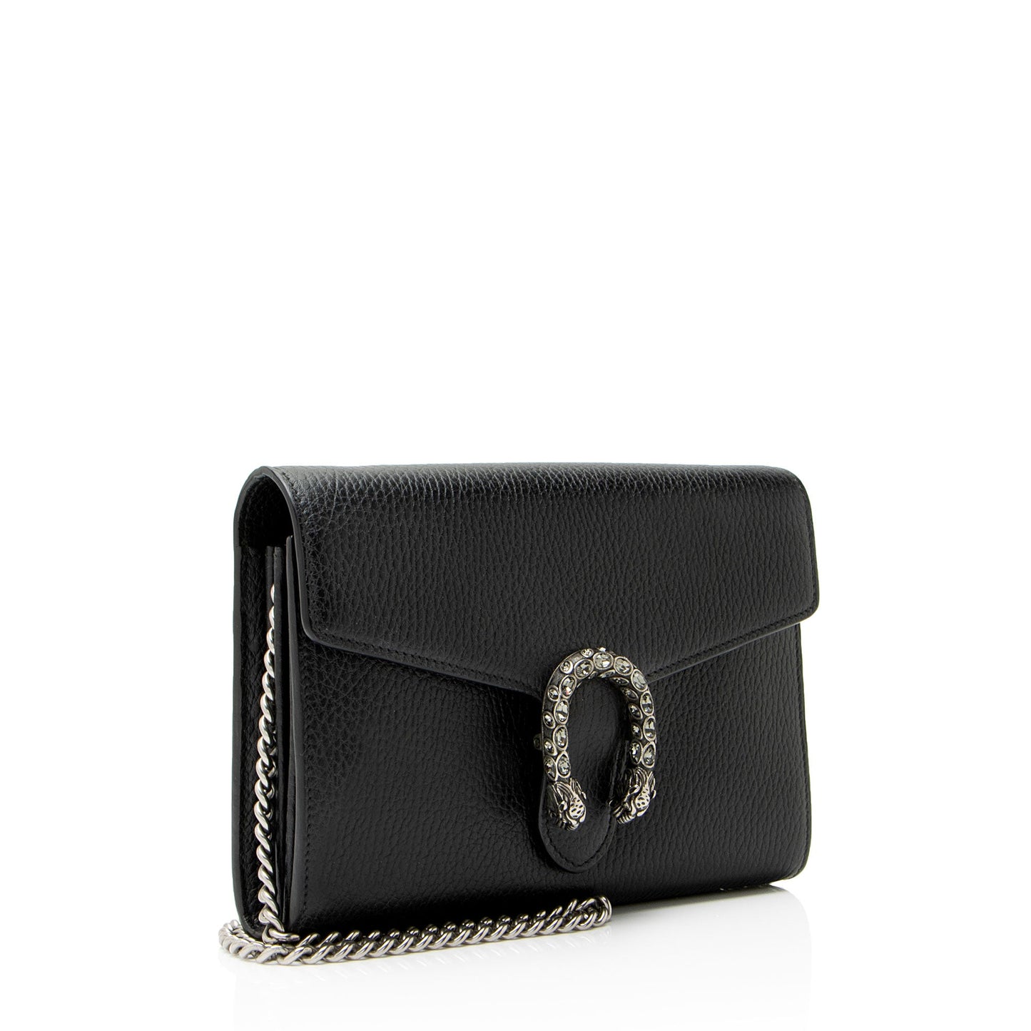 Gucci Leather Crystal Dionysus Chain Wallet