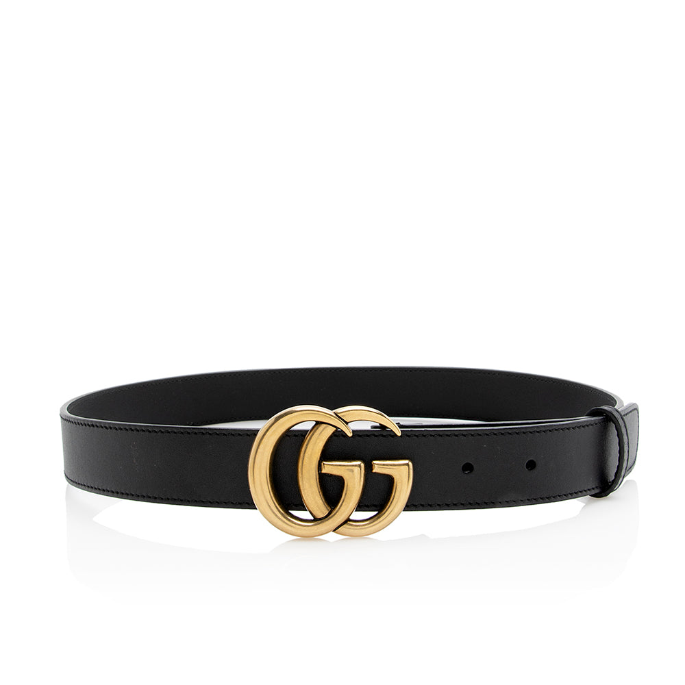Gucci Leather GG Marmont Belt - Size 32 / 80 (SHF-22149)