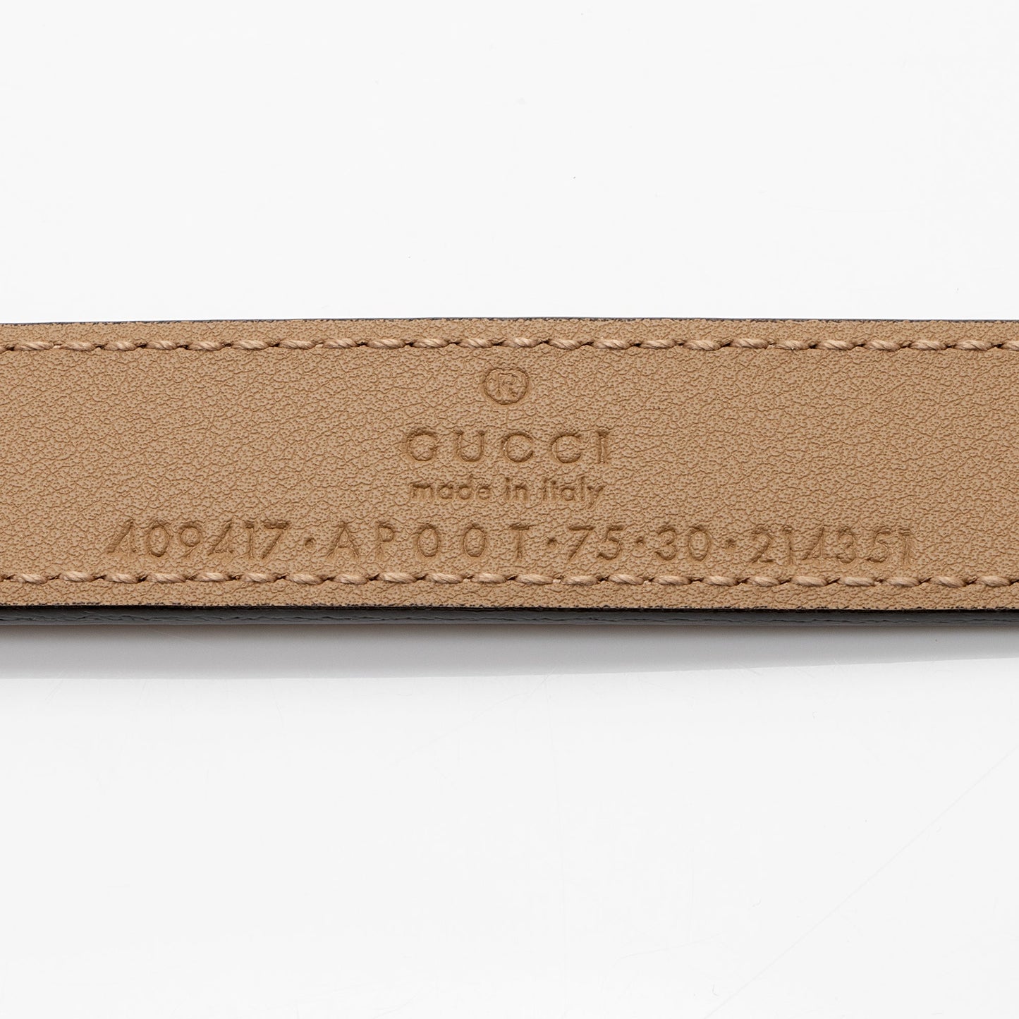 Gucci Leather GG Marmont Slim Belt - Size 30 / 75 (SHF-PlwVBE)