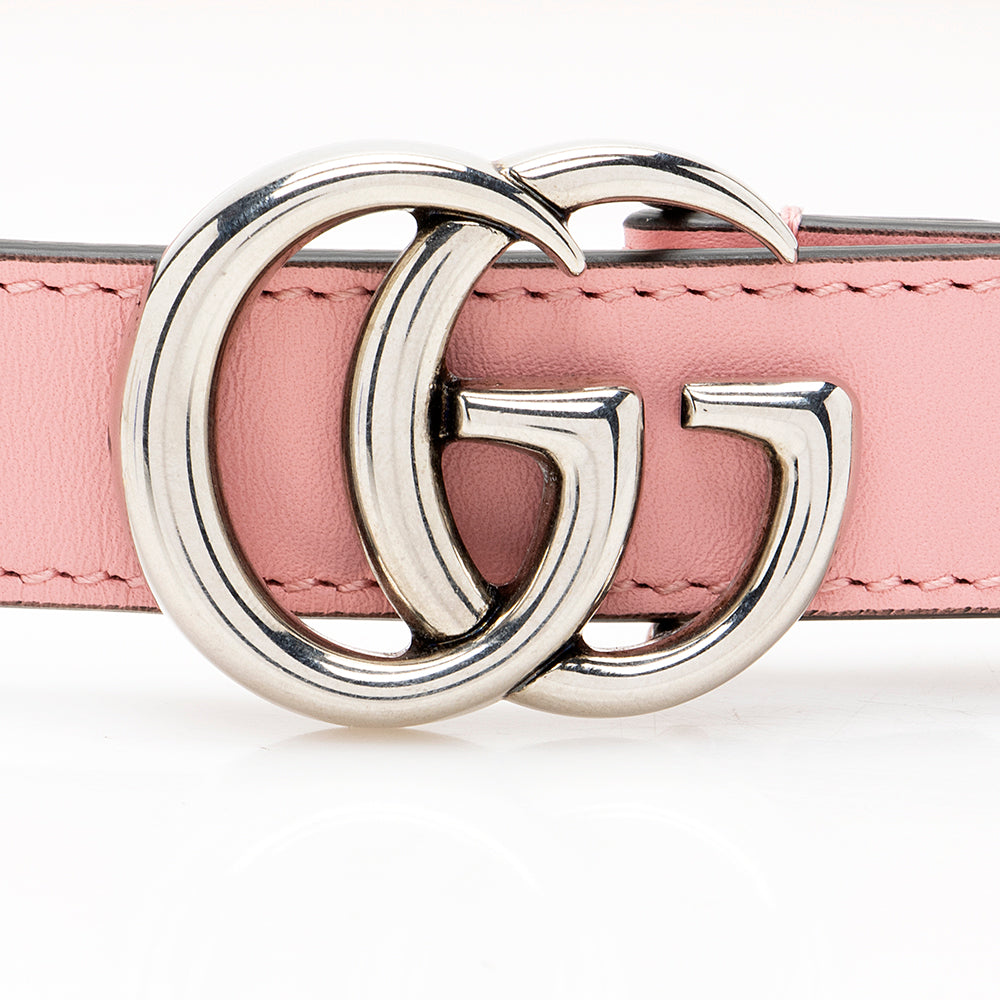 Gucci Leather GG Marmont Slim Belt - Size 32 / 80 (SHF-19368)