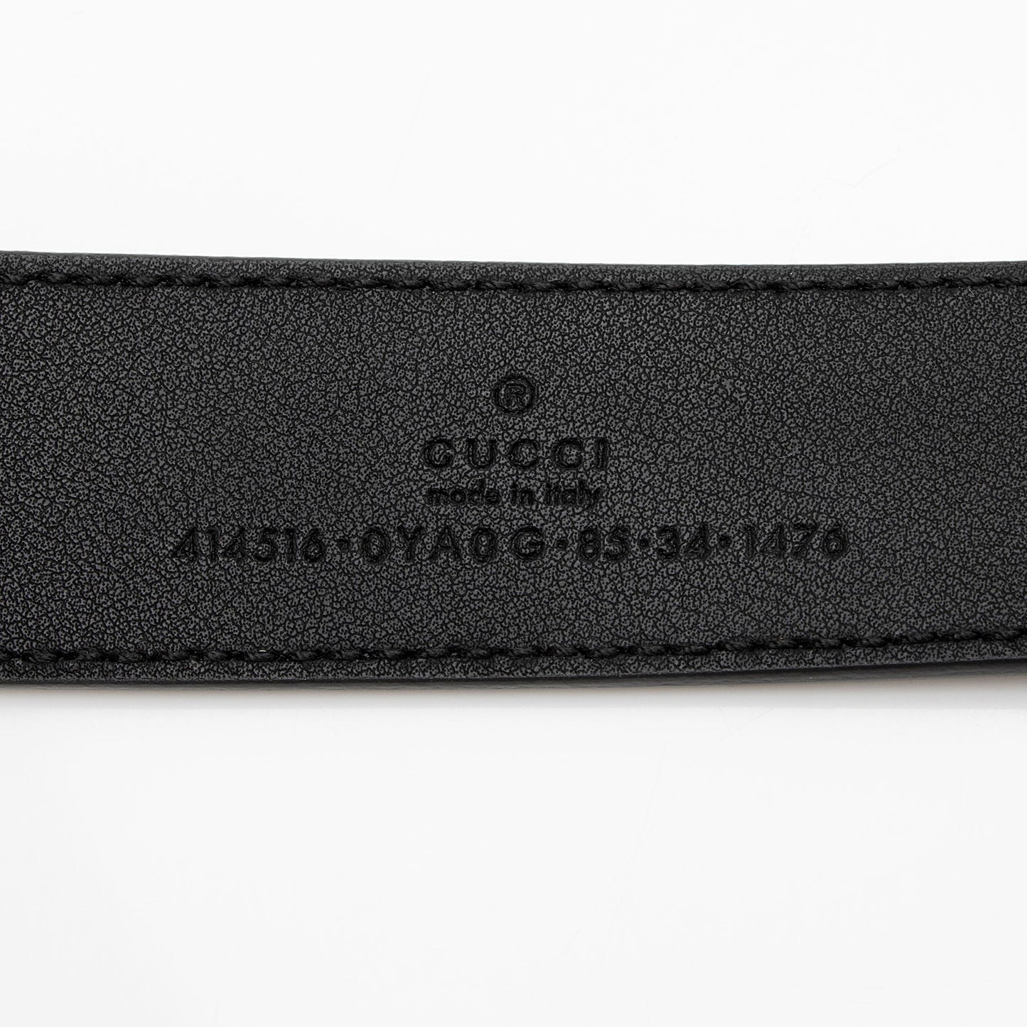 Gucci Leather GG Marmont Slim Belt - Size 34 / 85 (SHF-ZX1v2G)