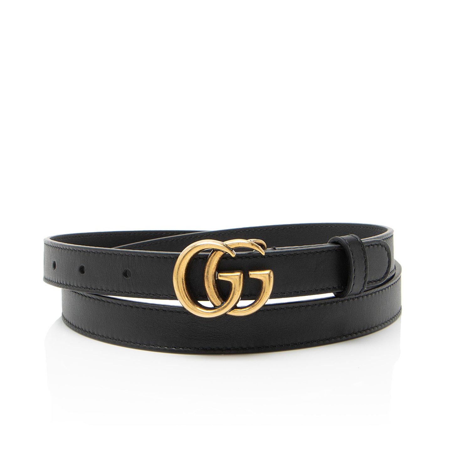Gucci Leather GG Marmont Slim Belt - Size 36 / 90