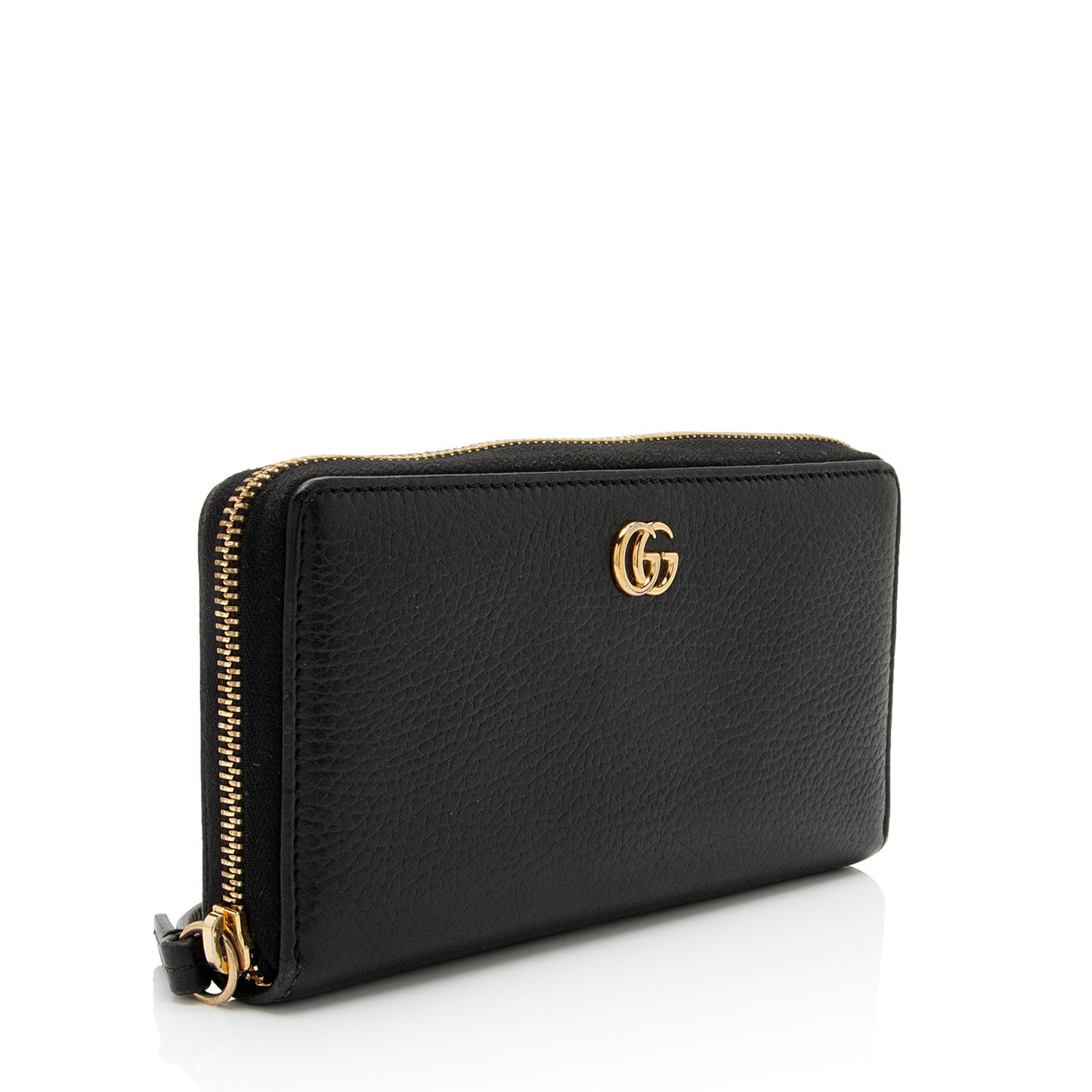 Gucci Leather GG Marmont Zip Around Wallet (SHF-wcWQC8)