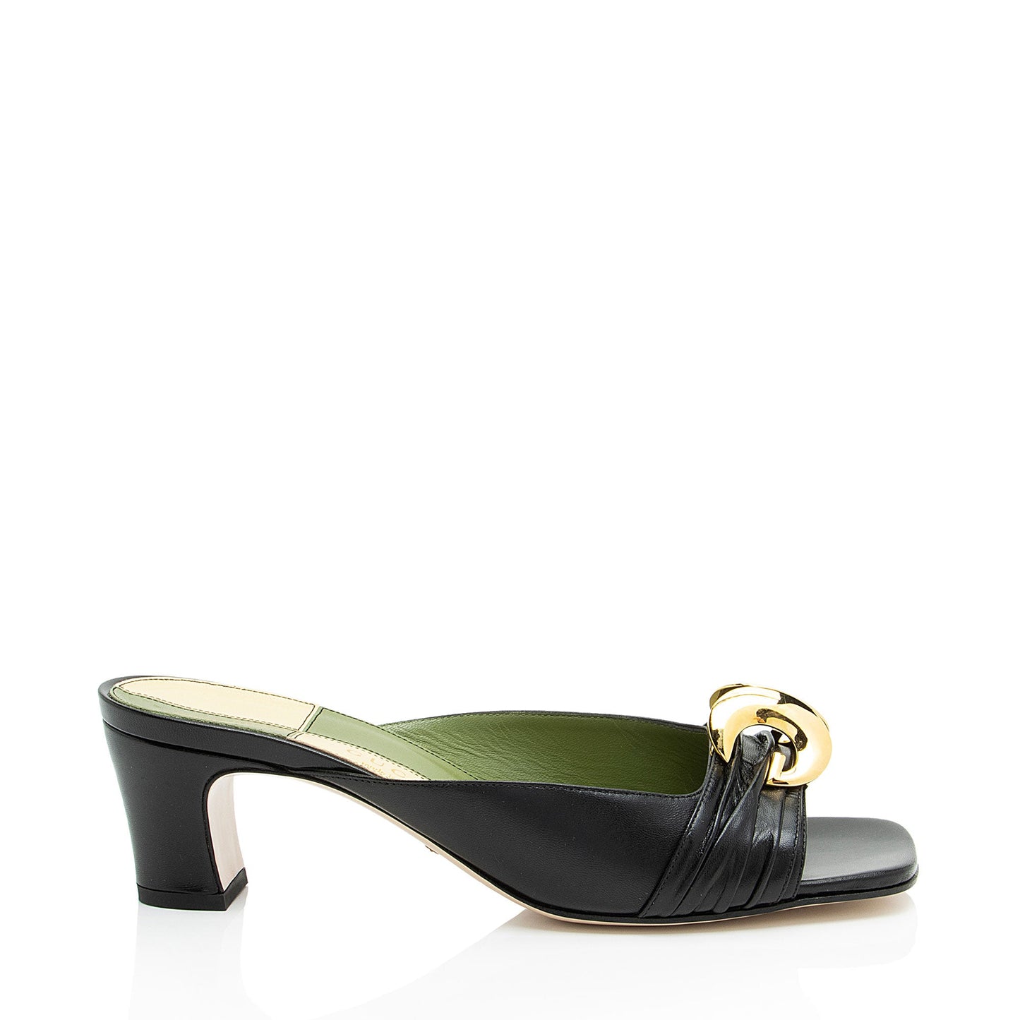 Gucci Leather Half Moon Sandals - Size 9.5 / 39.5