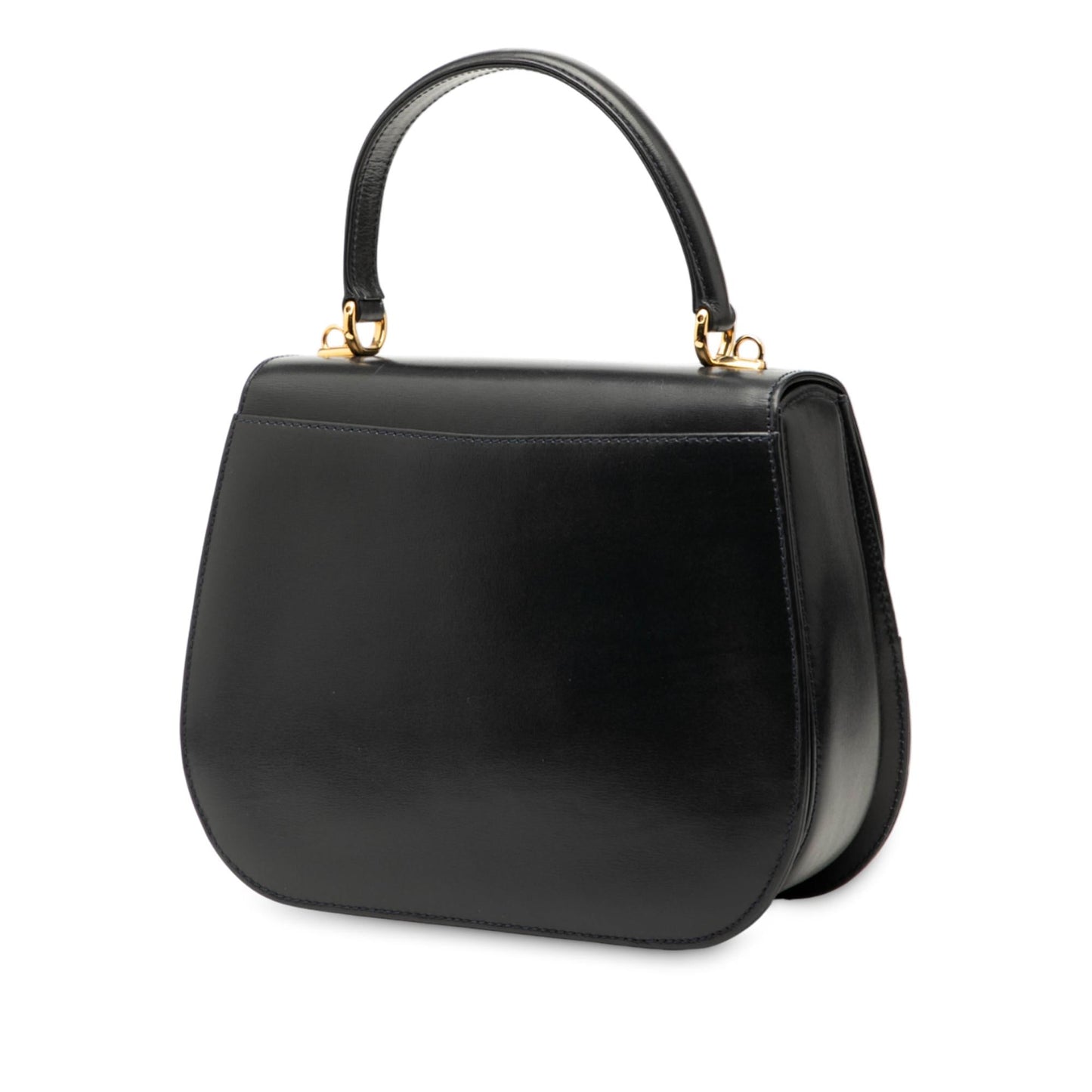 Gucci Leather Horsebit Top Handle Bag