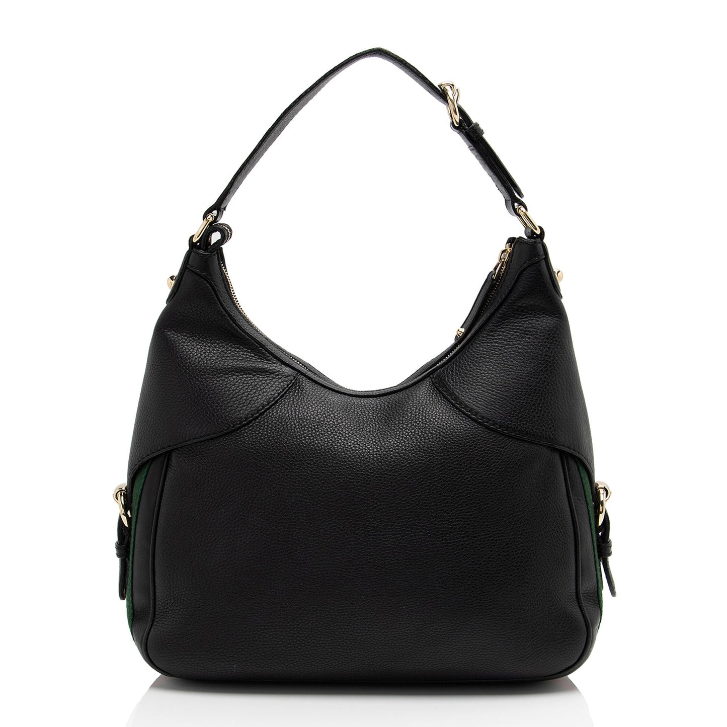 Gucci Leather Web Heritage Horsebit Large Hobo (SHF-yRvuke)
