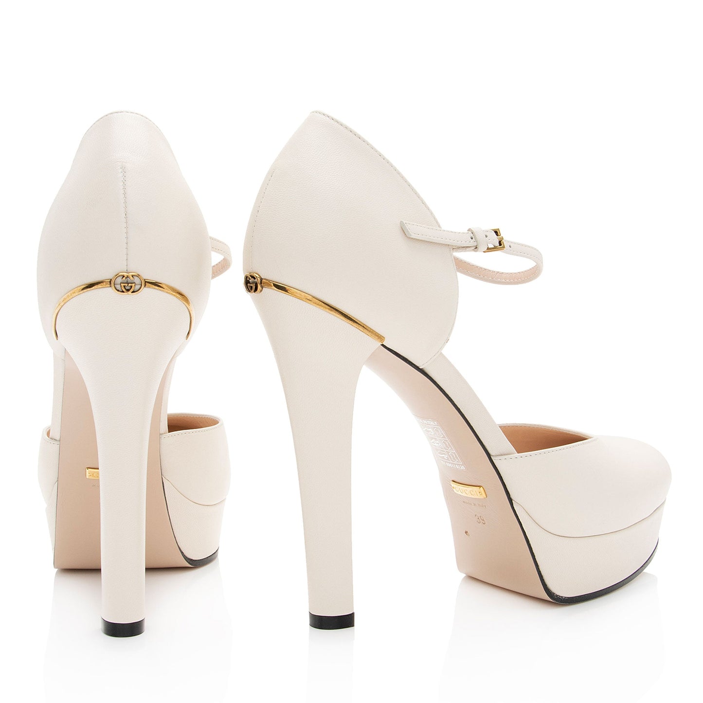 Gucci Leather Interlocking G Platform Pumps - Size 9 / 39 (SHF-KgfIqW)