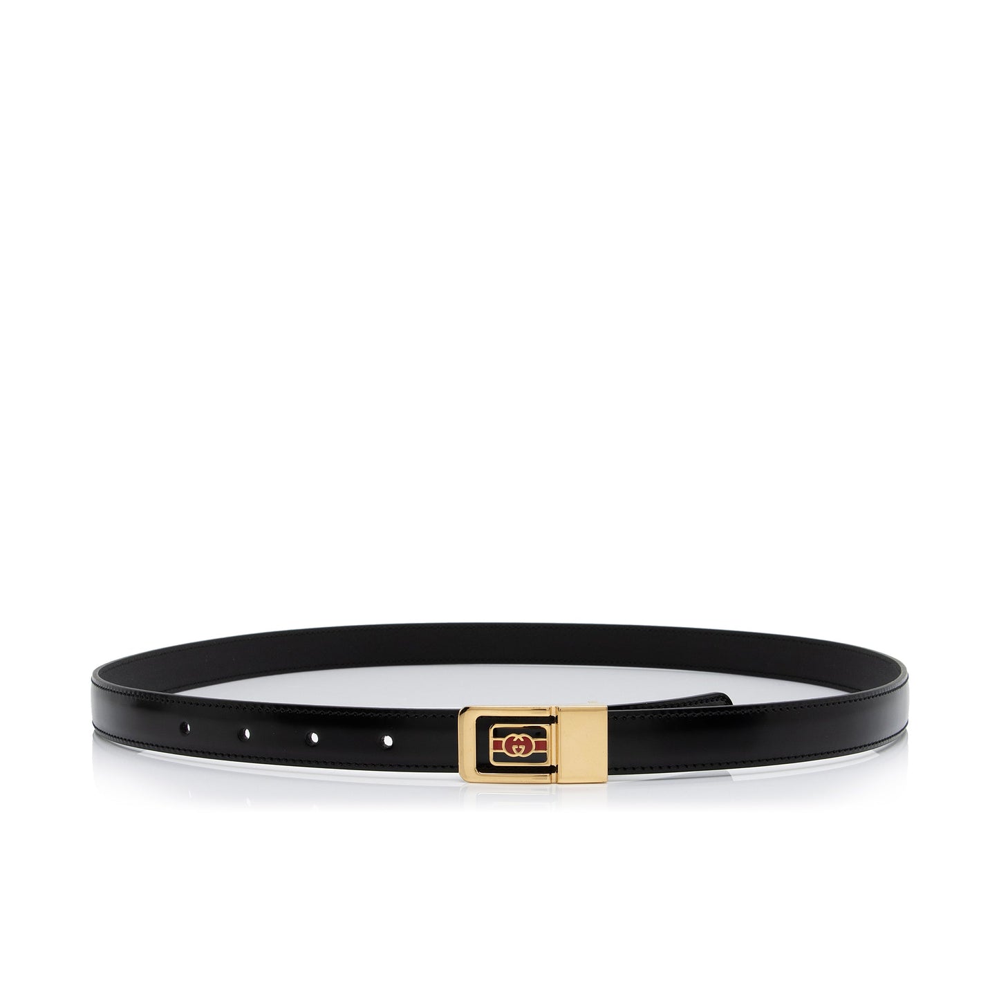Gucci Leather Interlocking G Skinny Belt - Size 36 / 90 (SHF-0jvMlV)