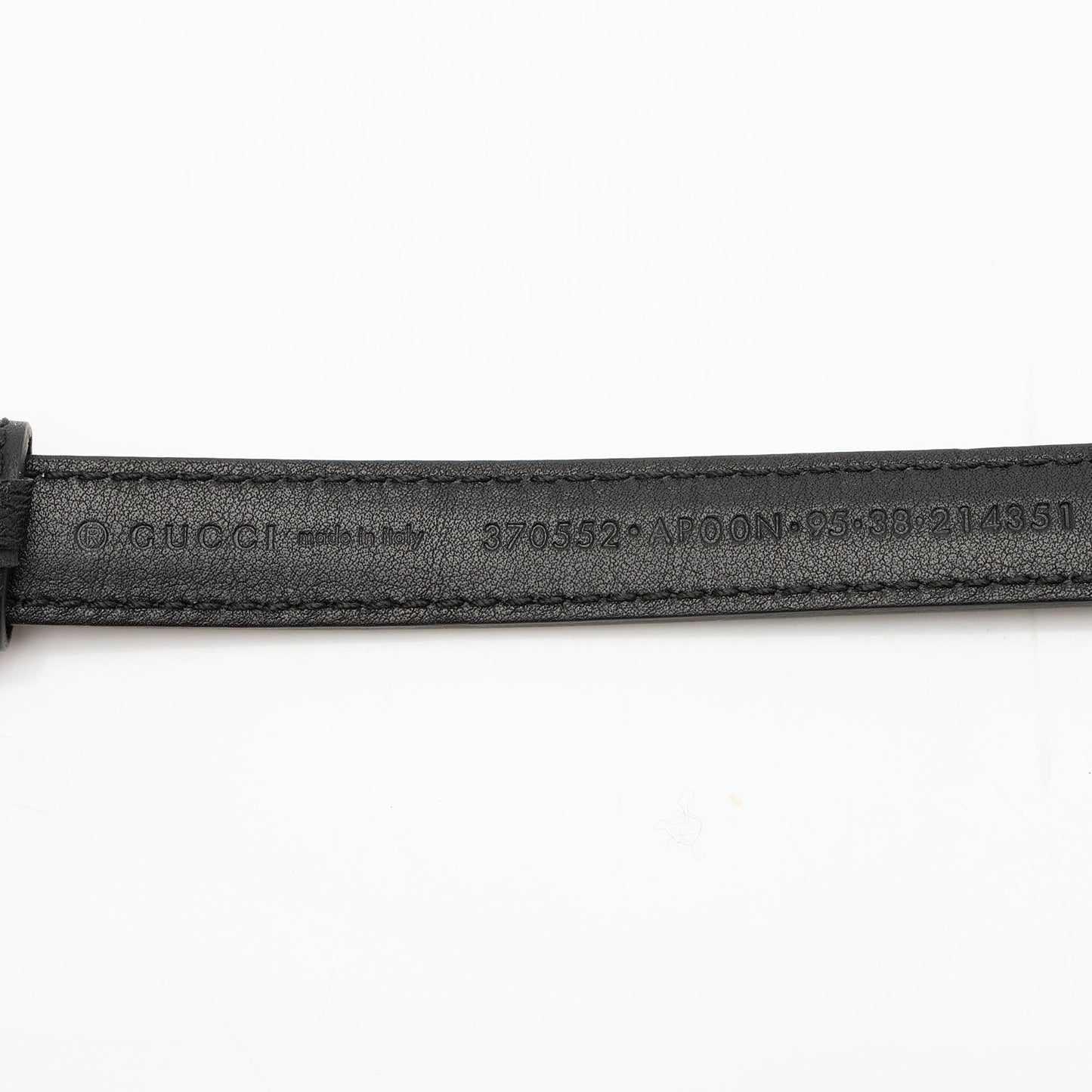 Gucci Leather Interlocking G Slim Belt - Size 38 / 95