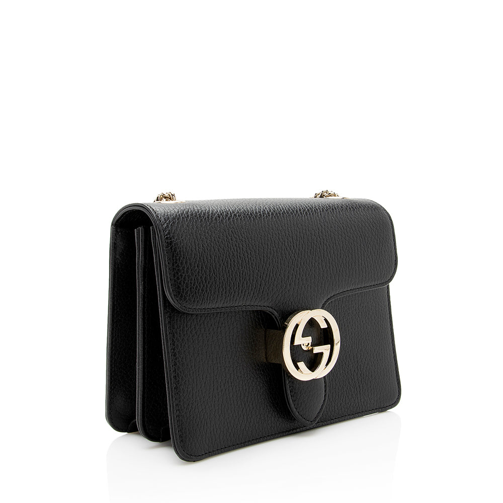 Gucci Leather Interlocking G Small Shoulder Bag (SHF-19827)
