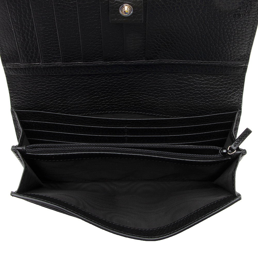 Gucci Leather Interlocking GG Long Wallet (SHF-20715)