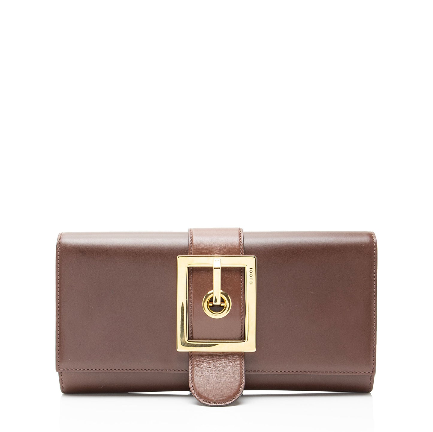 Gucci Leather Lady Buckle Clutch