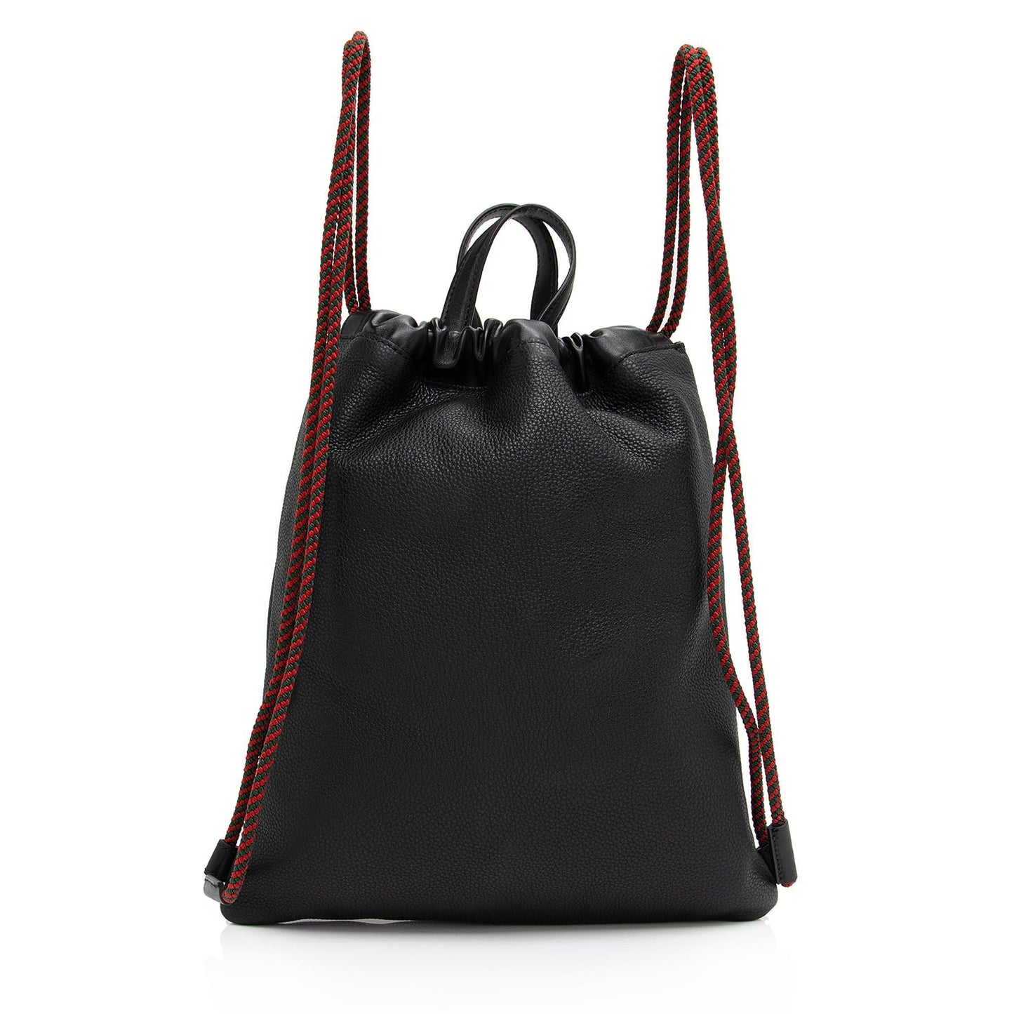 Gucci Leather Logo Drawstring Backpack (SHF-Gg5KaW)