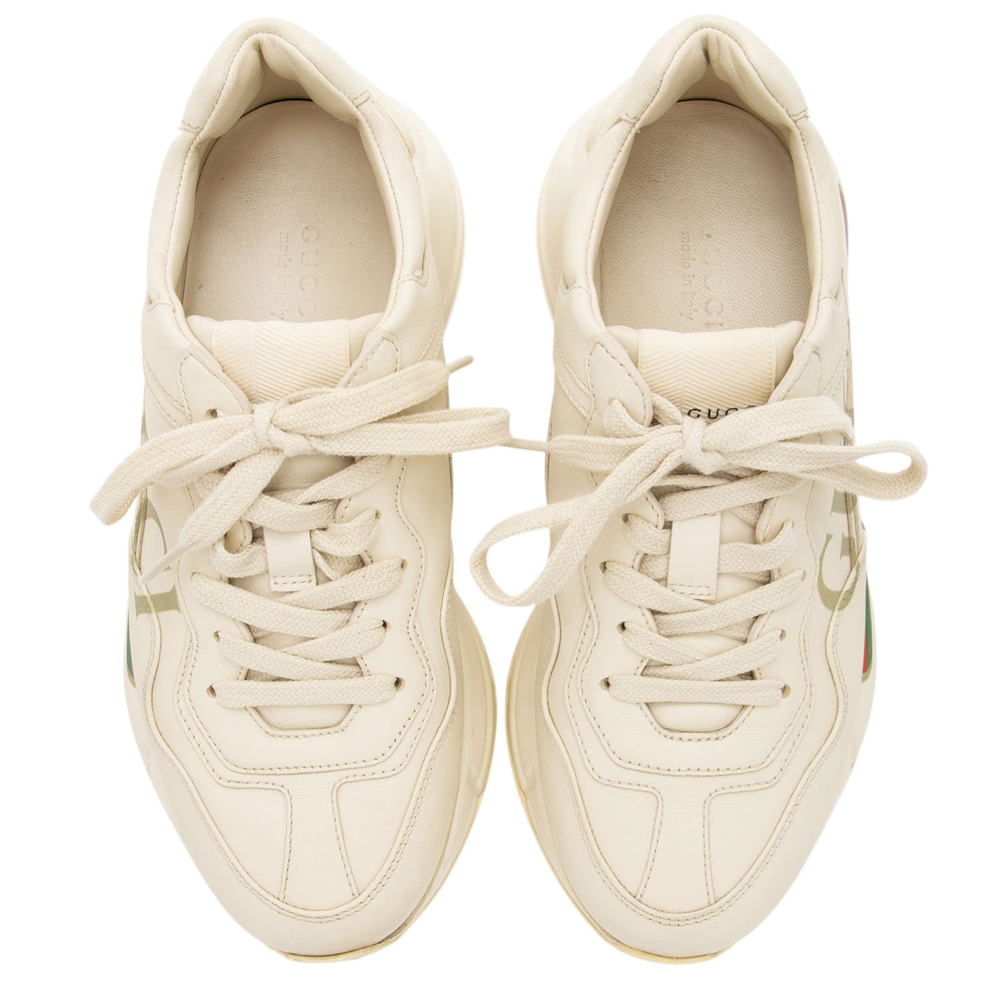Gucci Leather Logo Rhyton Sneakers - Size 6.5 / 36.5