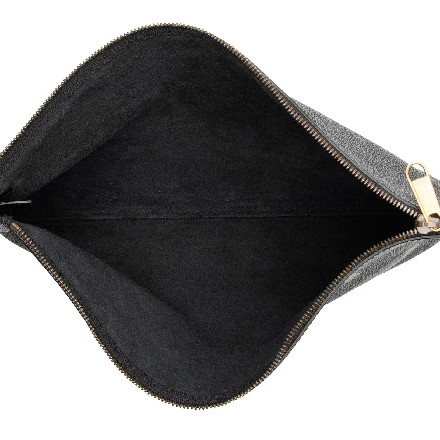 Gucci Leather Logo Zip Large Pouch (SHF-YffhN8)