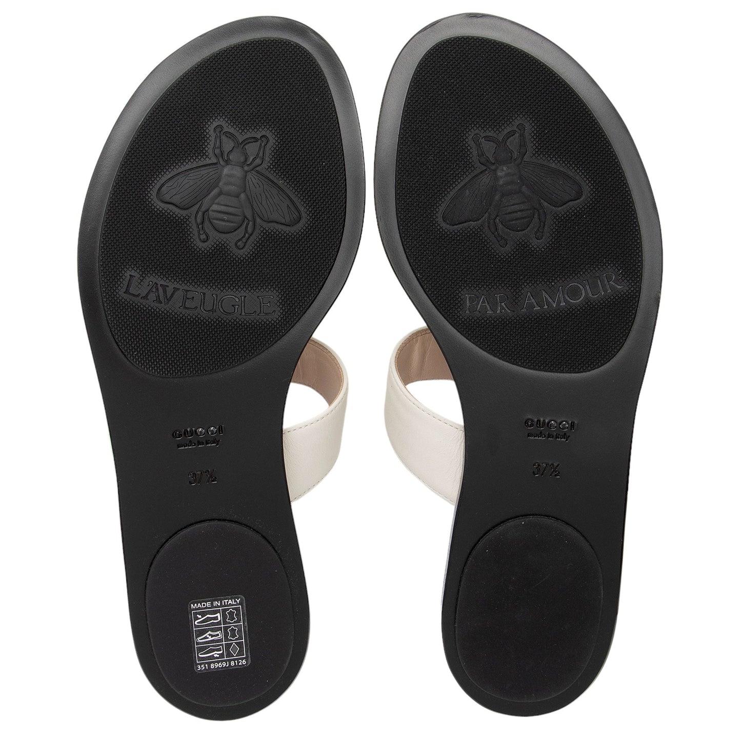 Gucci Leather Marmont T-Strap Sandals - Size 7.5 / 37.5 (SHF-aHZ3M9)