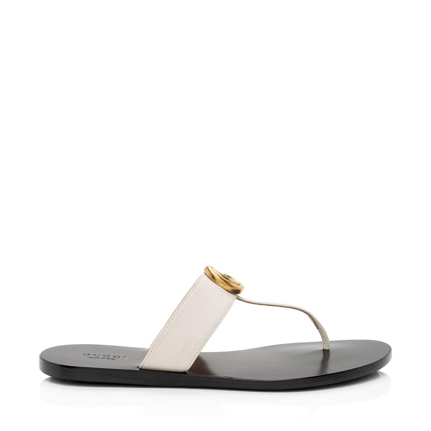 Gucci Leather Marmont T-Strap Sandals - Size 7.5 / 37.5 (SHF-aHZ3M9)