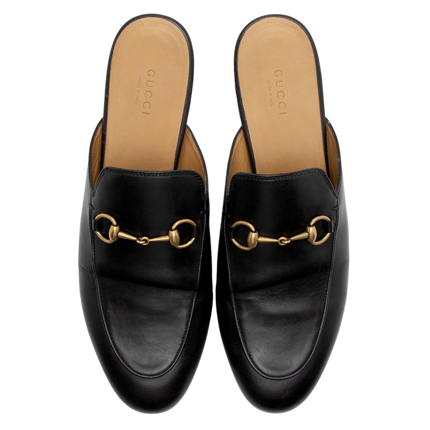 Gucci Leather Princetown Mules - Size 9 / 39 (SHF-J82BE6)