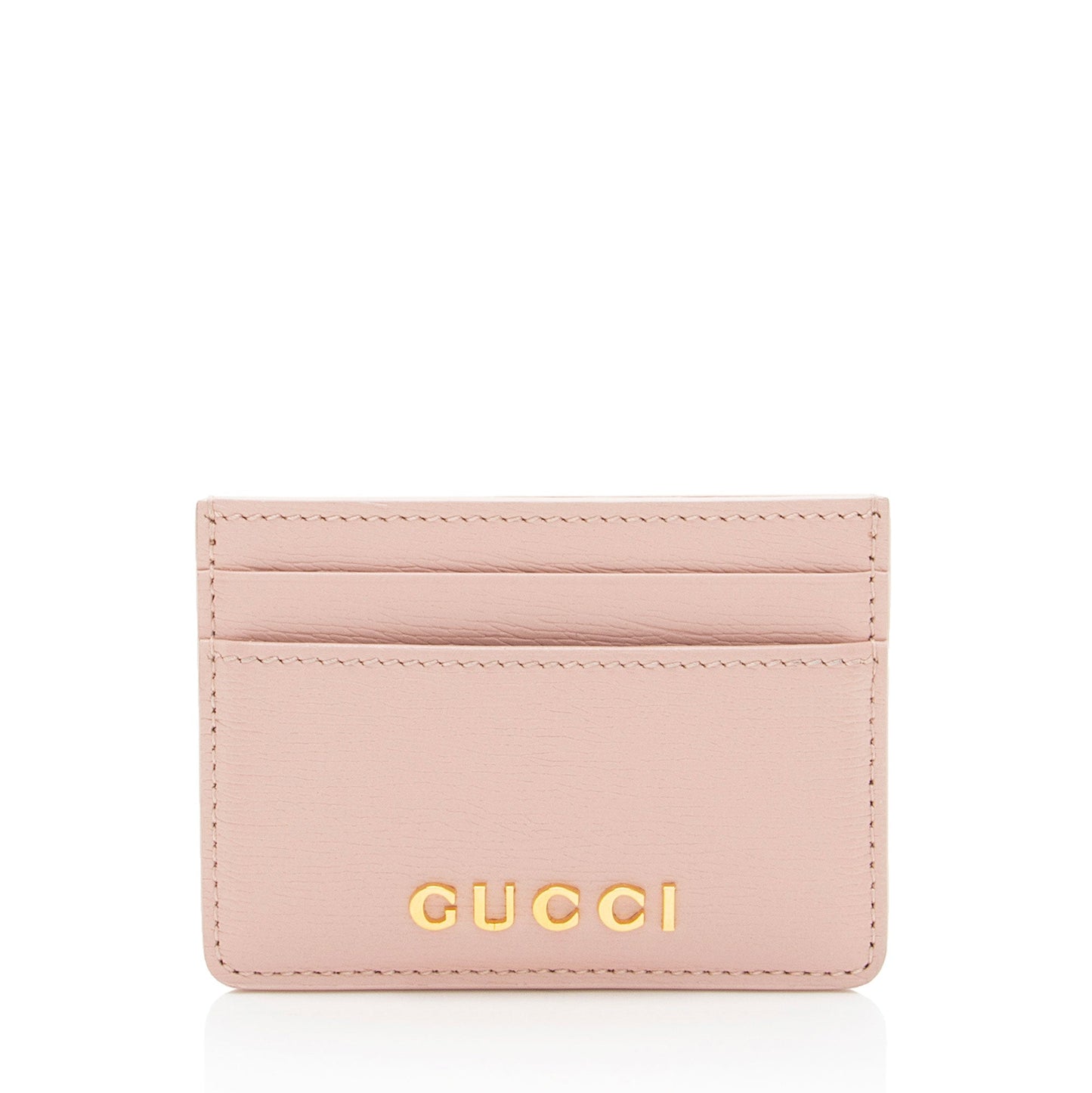 Gucci Leather Script Card Case