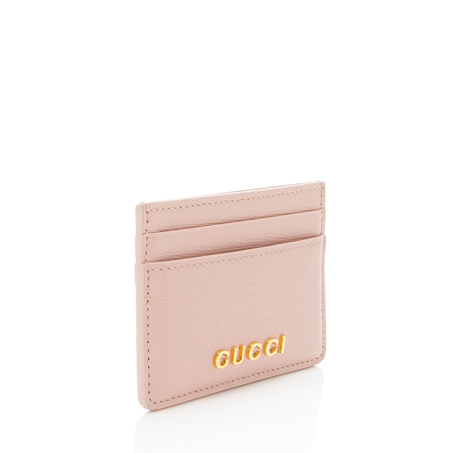 Gucci Leather Script Card Case