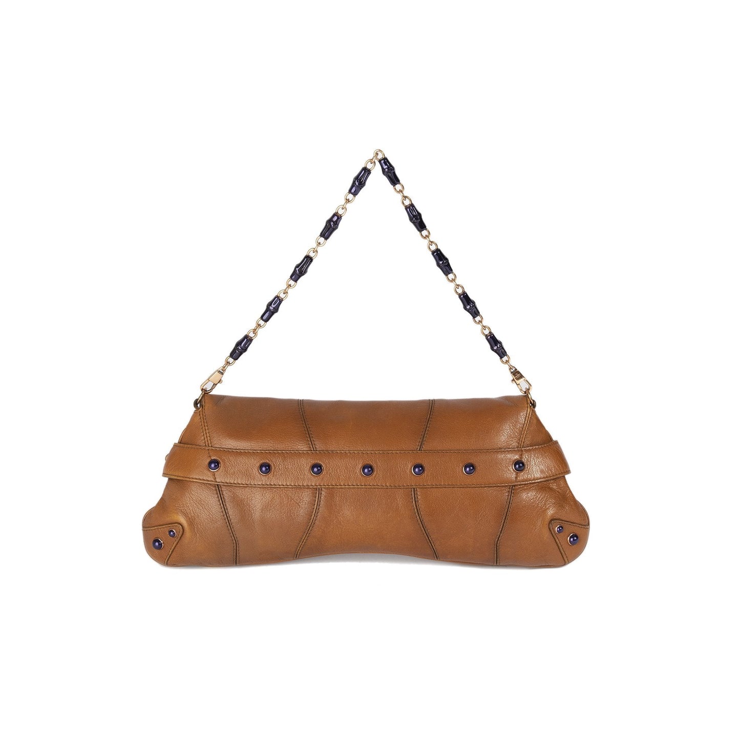 Gucci Leather Snake Horsebit Clutch