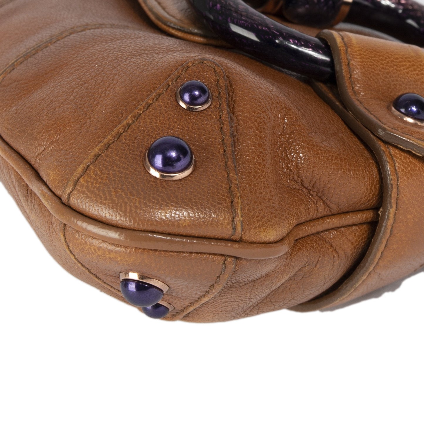 Gucci Leather Snake Horsebit Clutch