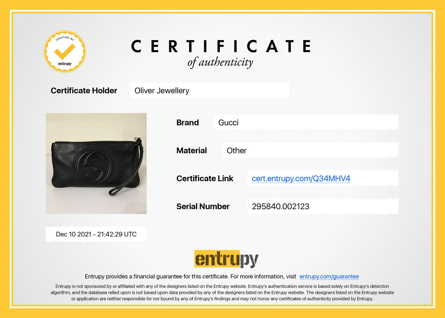 Gucci Leather Soho Wristlet