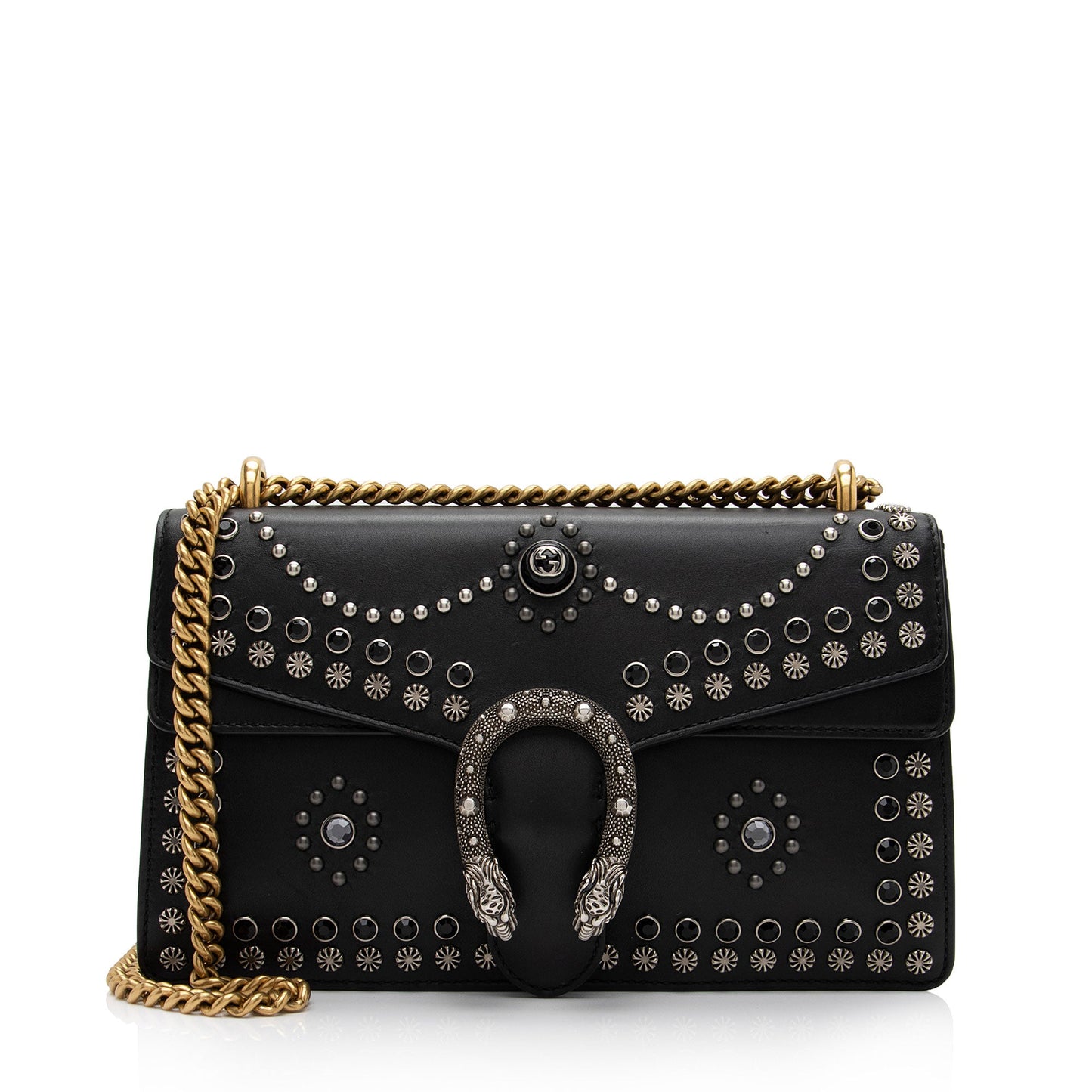 Gucci Leather Studded Dionysus Small Shoulder Bag (SHF-4mjFWd)