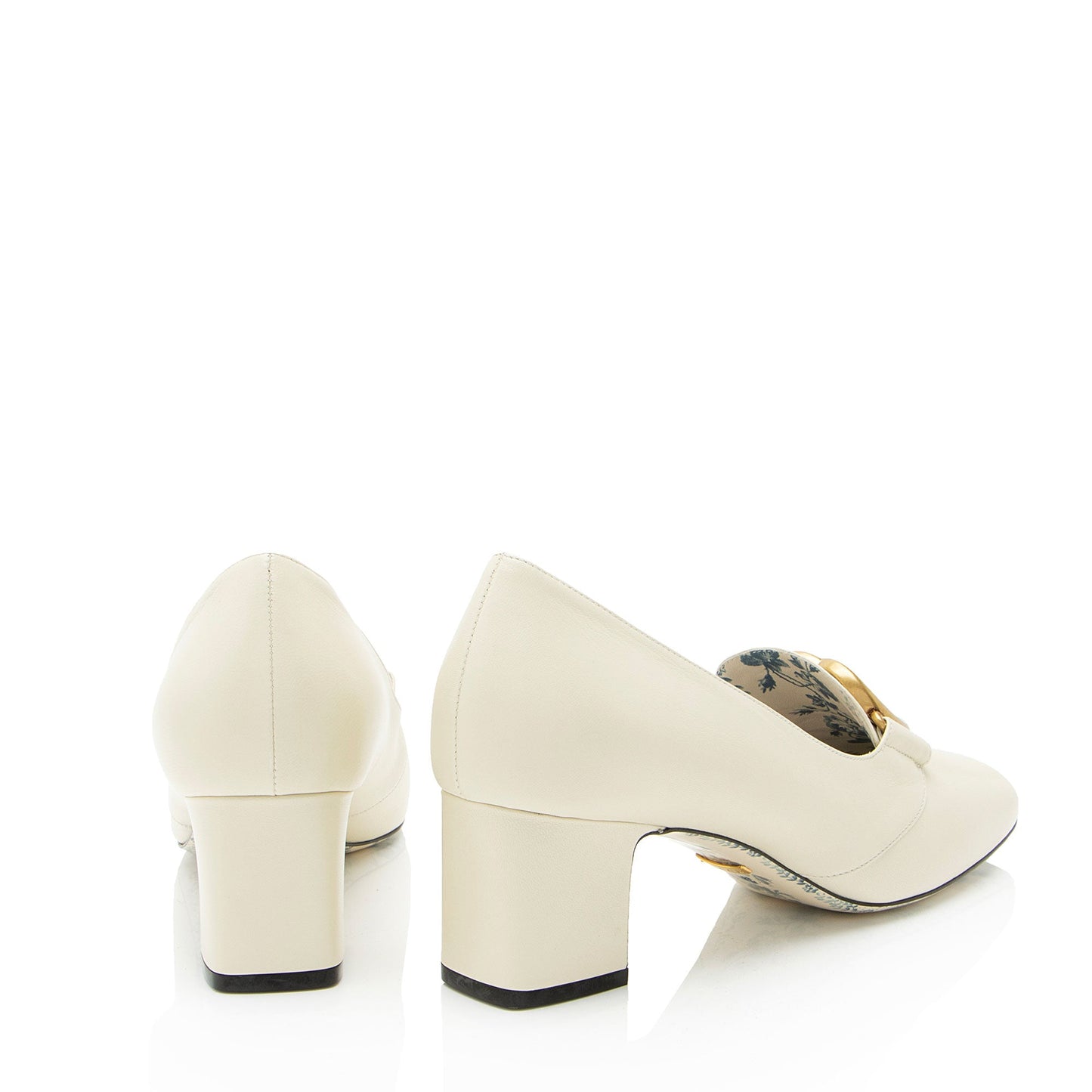 Gucci Leather Victoire GG Pumps - Size 10.5 / 40.5