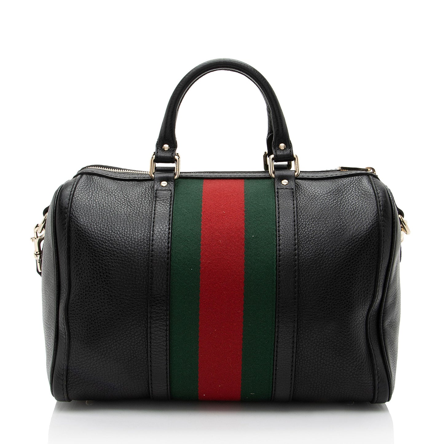 Gucci Leather Vintage Web Joy Medium Boston Bag