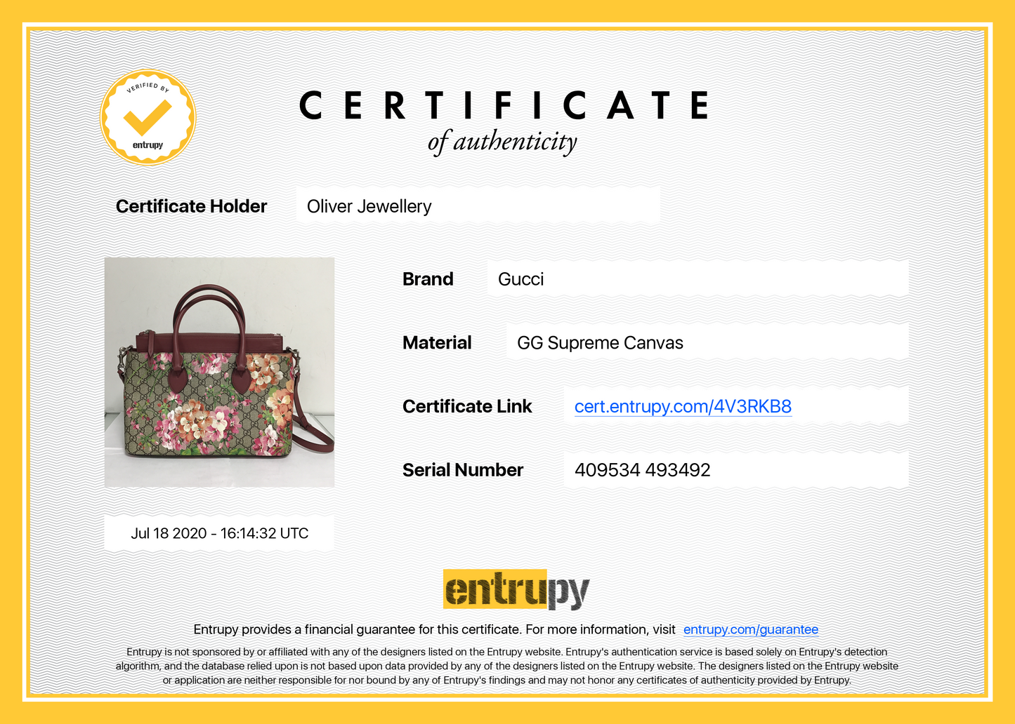 Gucci Linea GG Blooms Supreme Small Convertible Tote