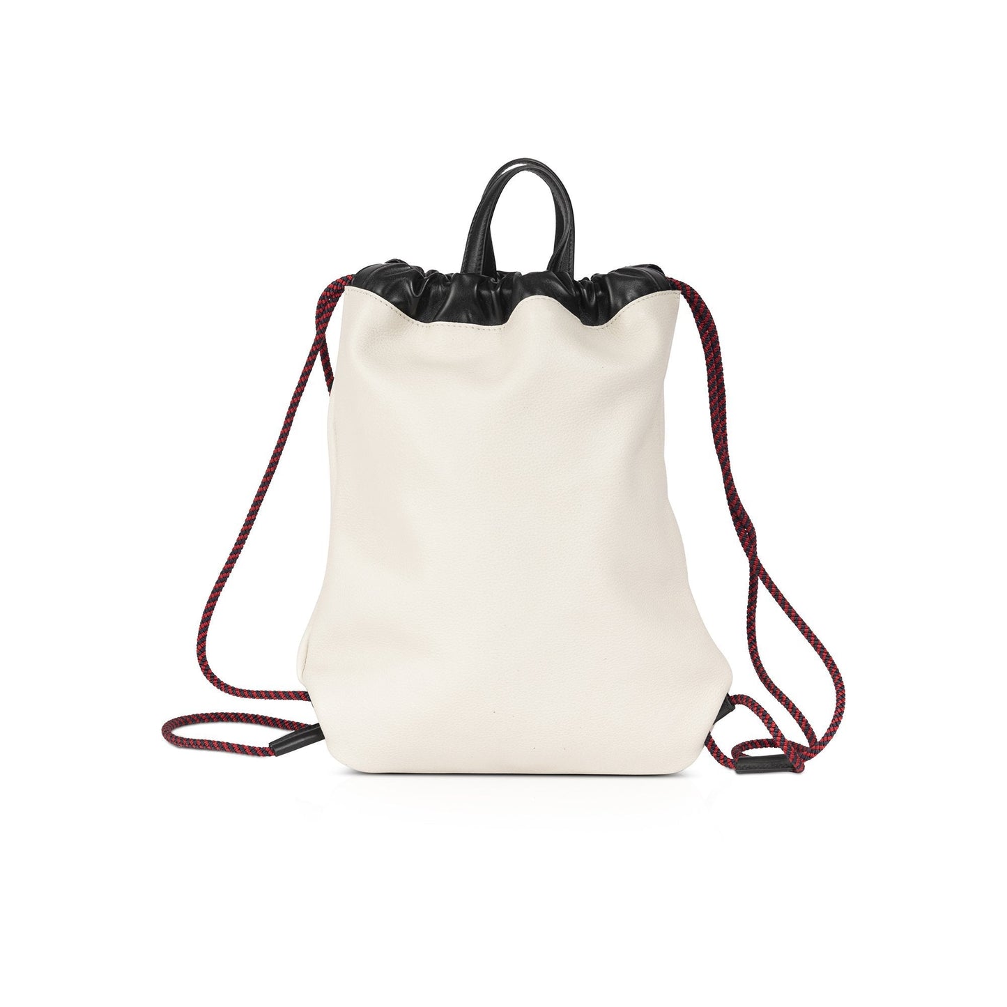 Gucci Logo Print Leather Drawstring Backpack