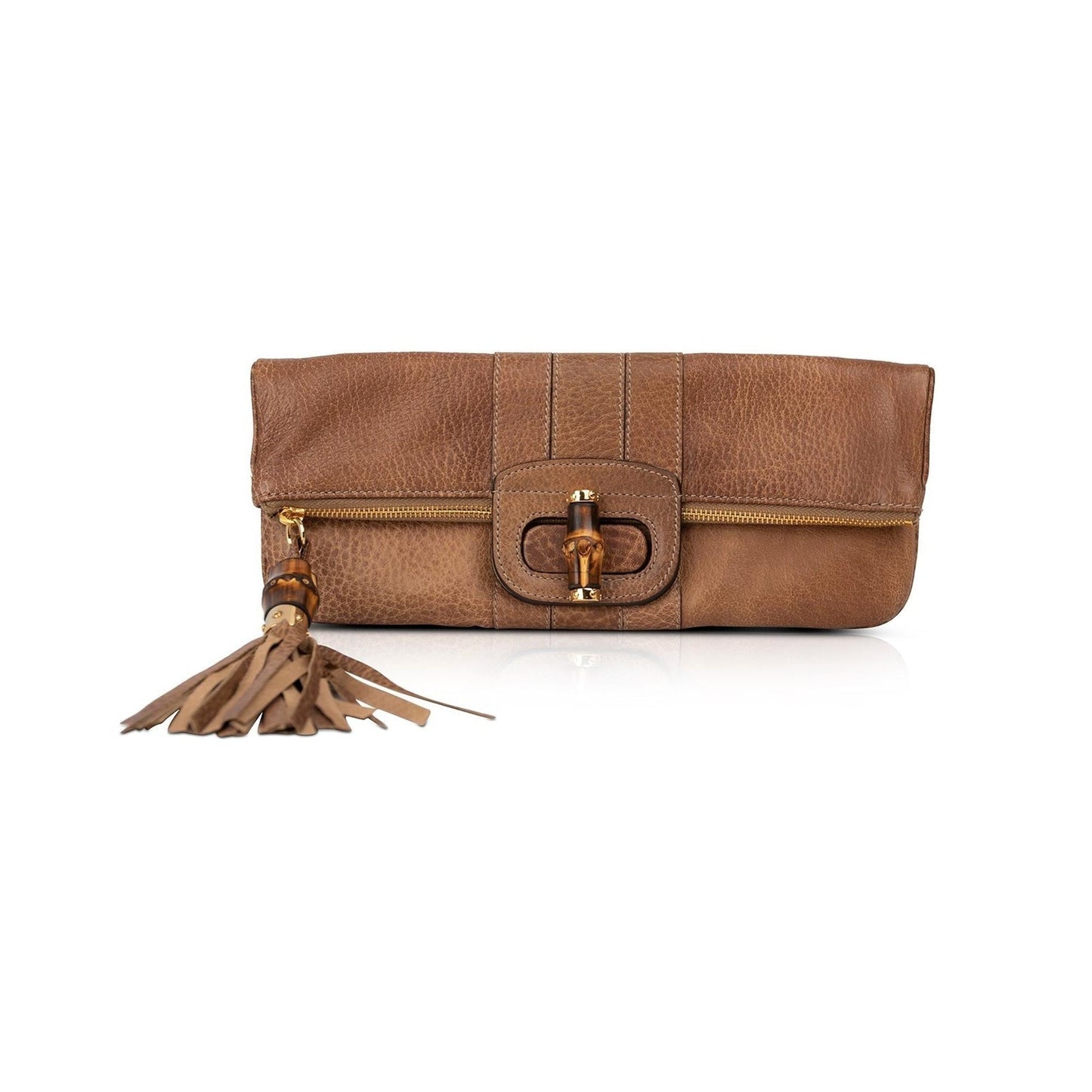Gucci Lucy Bamboo Leather Clutch