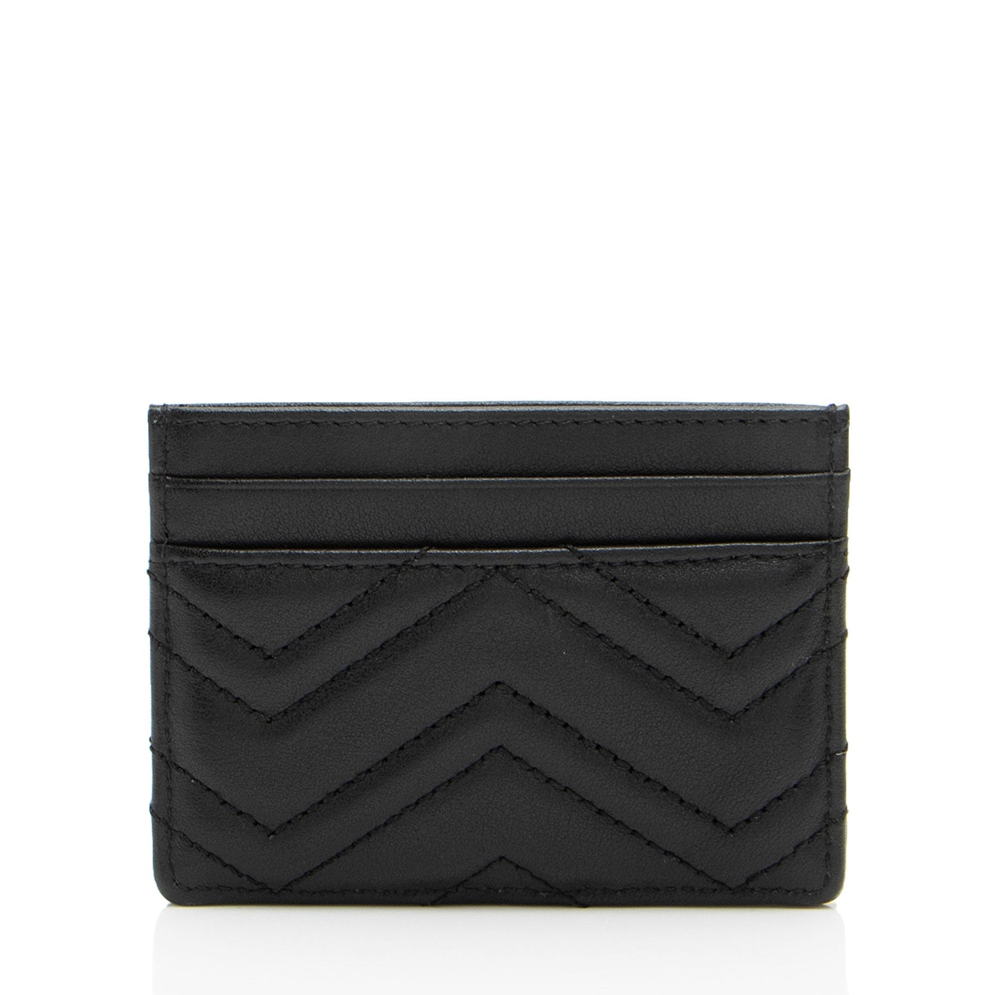 Gucci Matelasse Leather GG Marmont Card Case (SHF-OQEoh4)