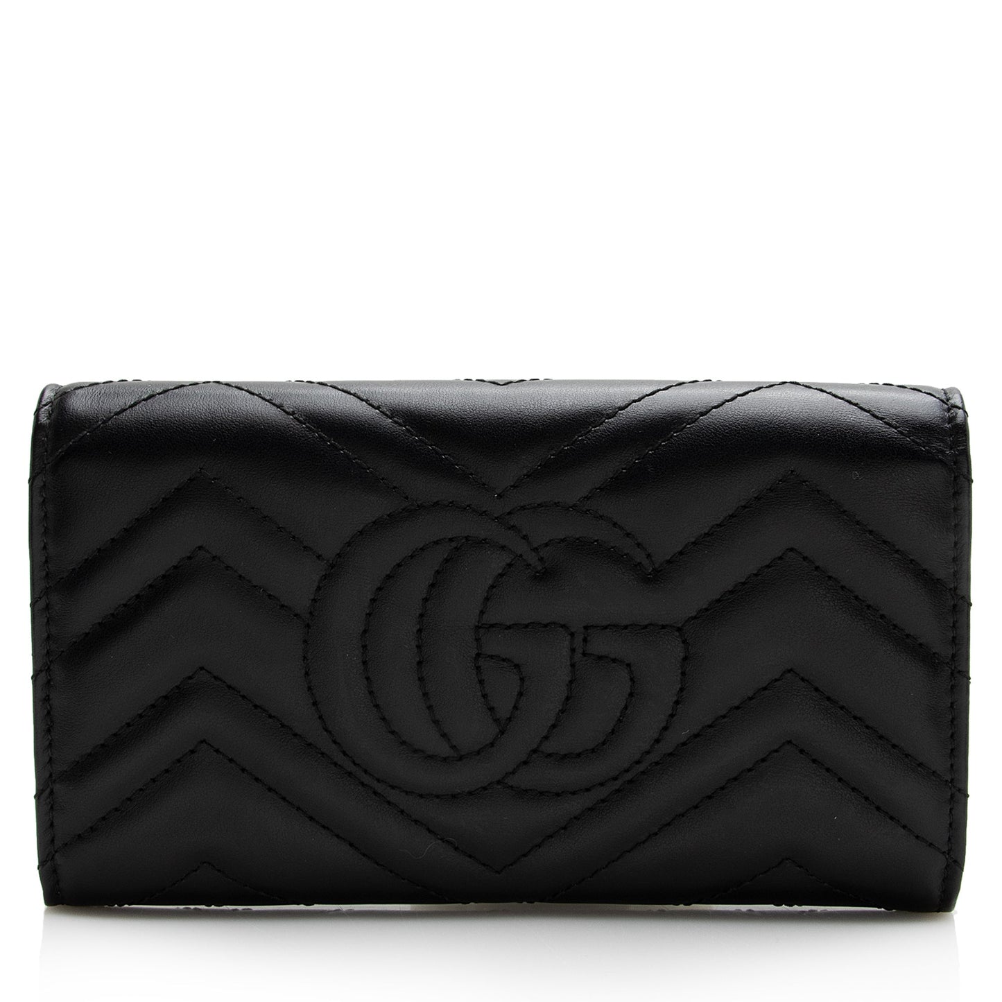 Gucci Matelasse Leather GG Marmont Continental Wallet (SHF-22692)