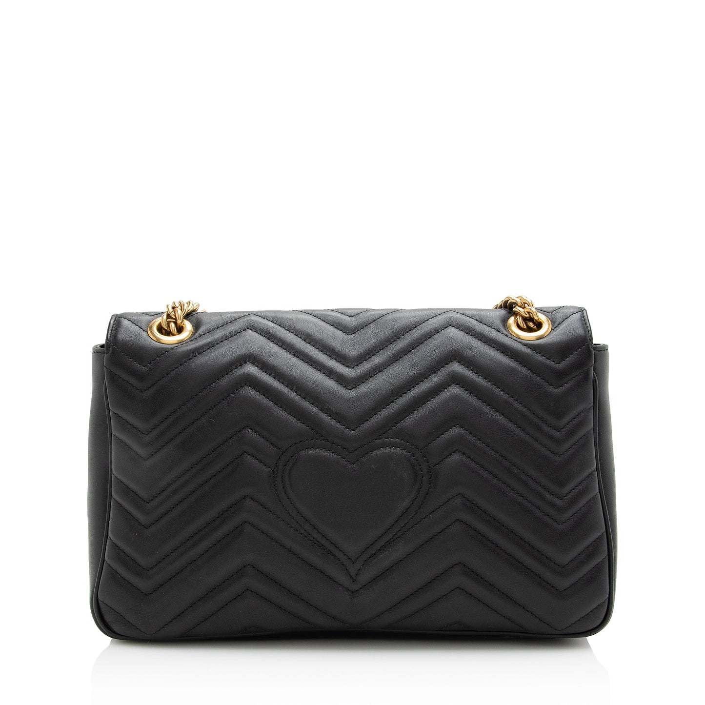 Gucci Matelasse Leather GG Marmont Medium Shoulder Bag (SHF-22884)