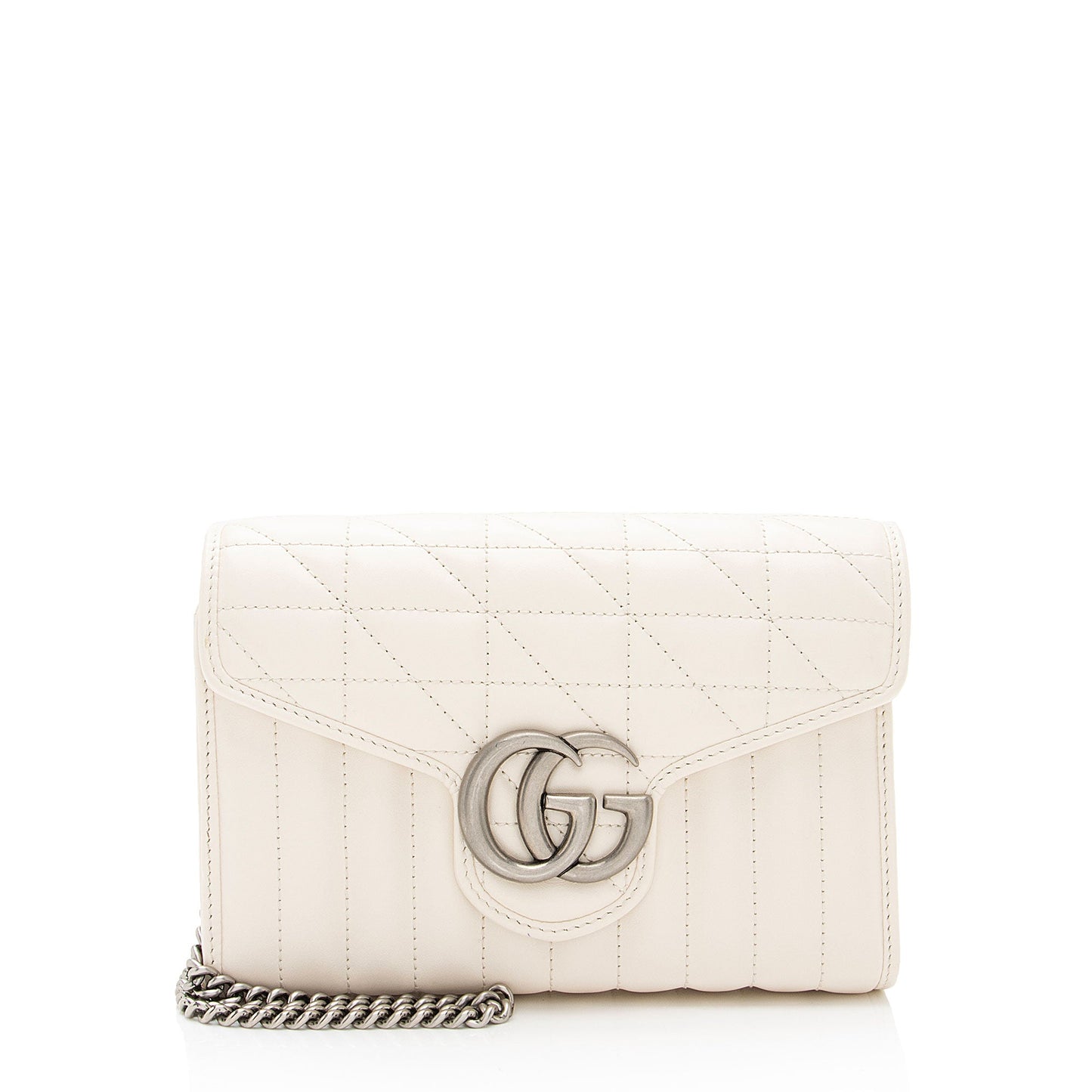 Gucci Matelasse Leather GG Marmont Mini Wallet on Chain Bag (SHF-NRc6CP)
