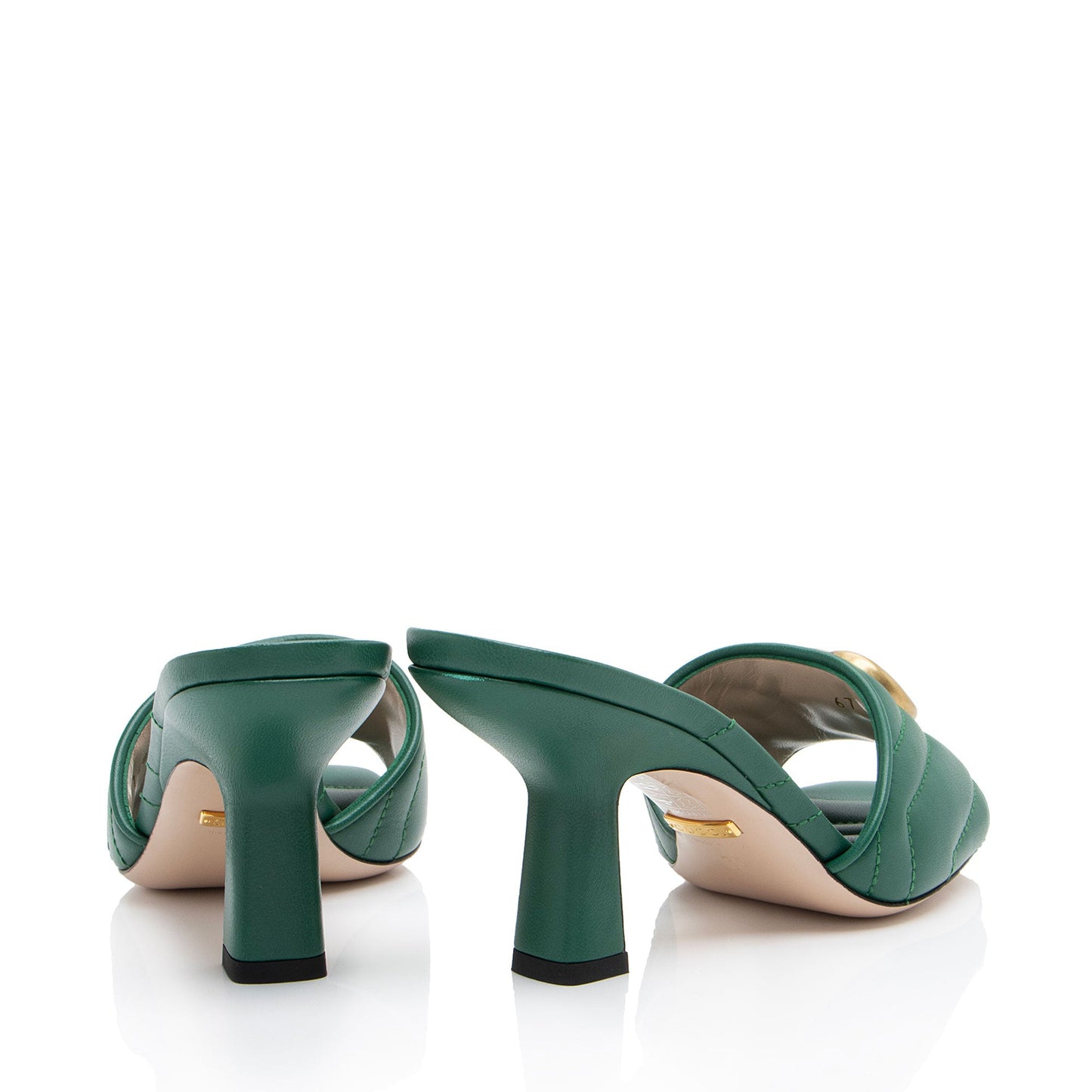 Gucci Matelasse Leather GG Marmont Slides - Size 5 / 35