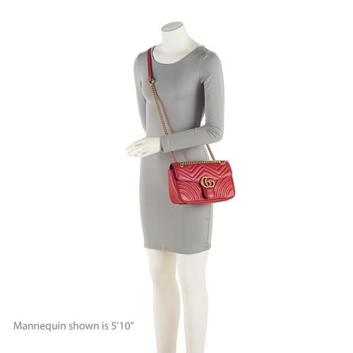 Gucci Matelasse Leather GG Marmont Small Flap Bag (SHF-X3SjWs)