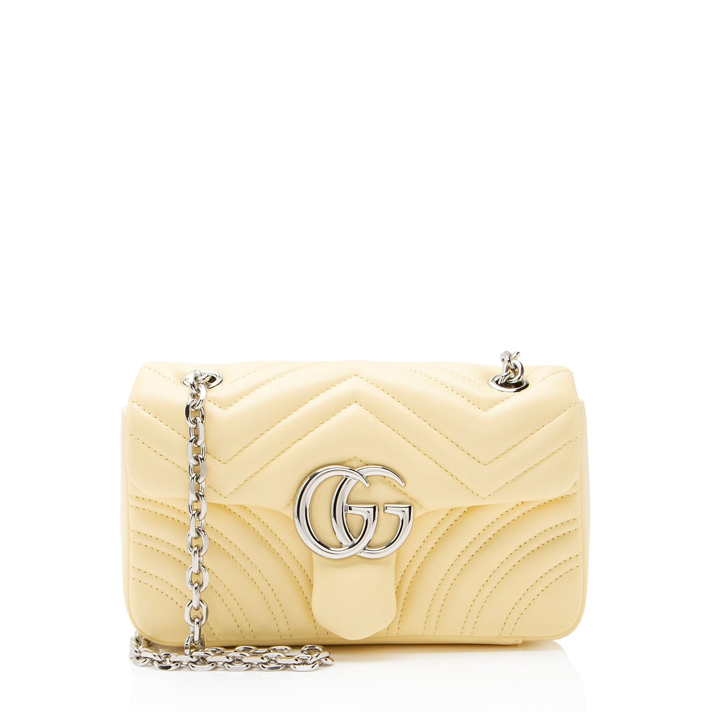 Gucci Matelasse Leather GG Marmont Small Flap Bag
