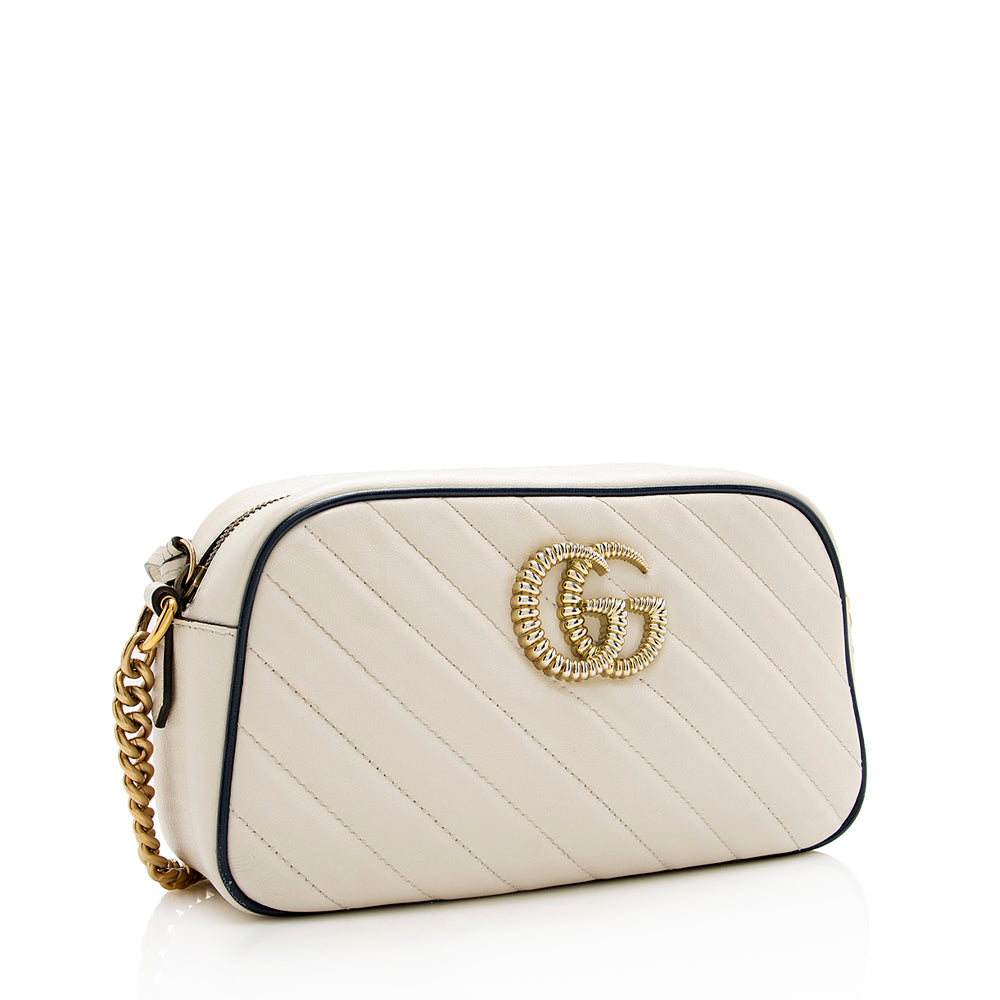 Gucci Matelasse Leather GG Marmont Small Torchon Shoulder Bag (SHF-18441)